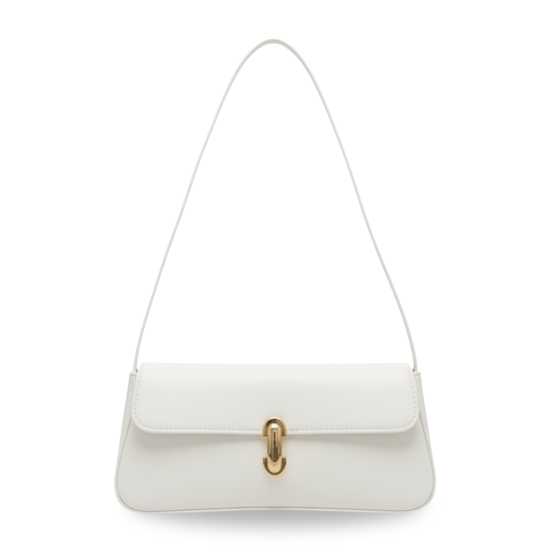 Irene – Retro Flap Accent Faux Leather Shoulder Bag