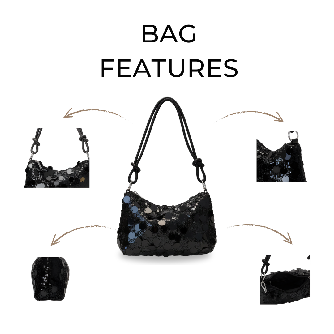 Irene – Mini Leather Shoulder Bag with Gold-Tone Design