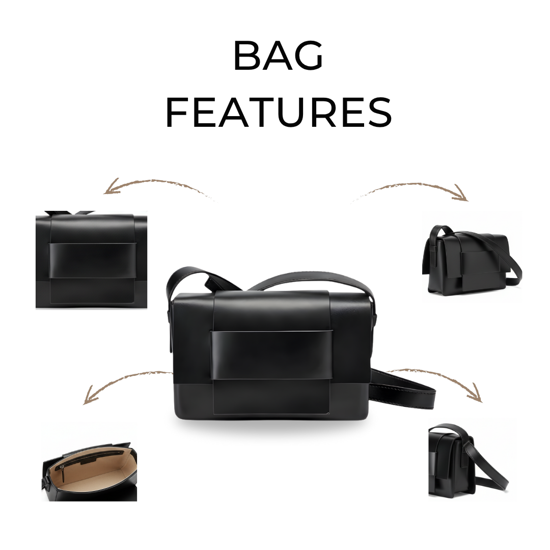 Irene – Premium Woven Leather Timeless Minimalist Crossbody Bag