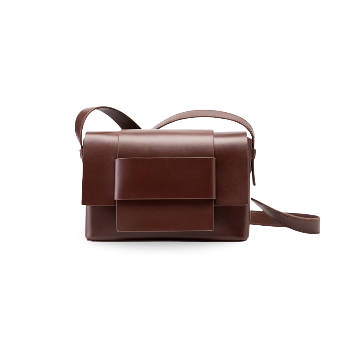 Irene – Premium Woven Leather Timeless Minimalist Crossbody Bag