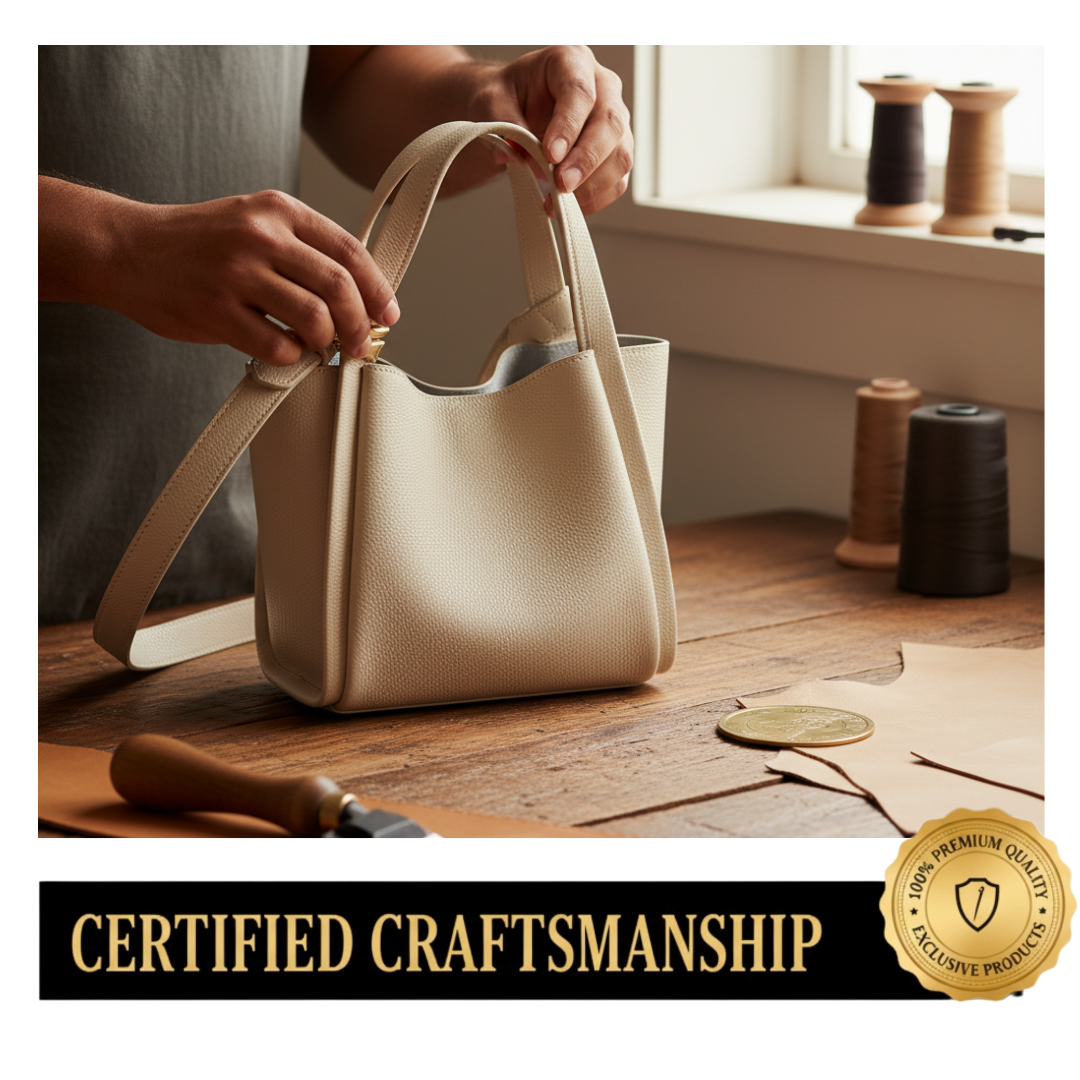 Irene – Premium Leather Crossbody Bucket Bag