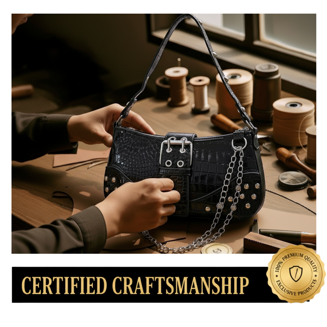 Irene – Leather Chain Strap Shoulder Bag