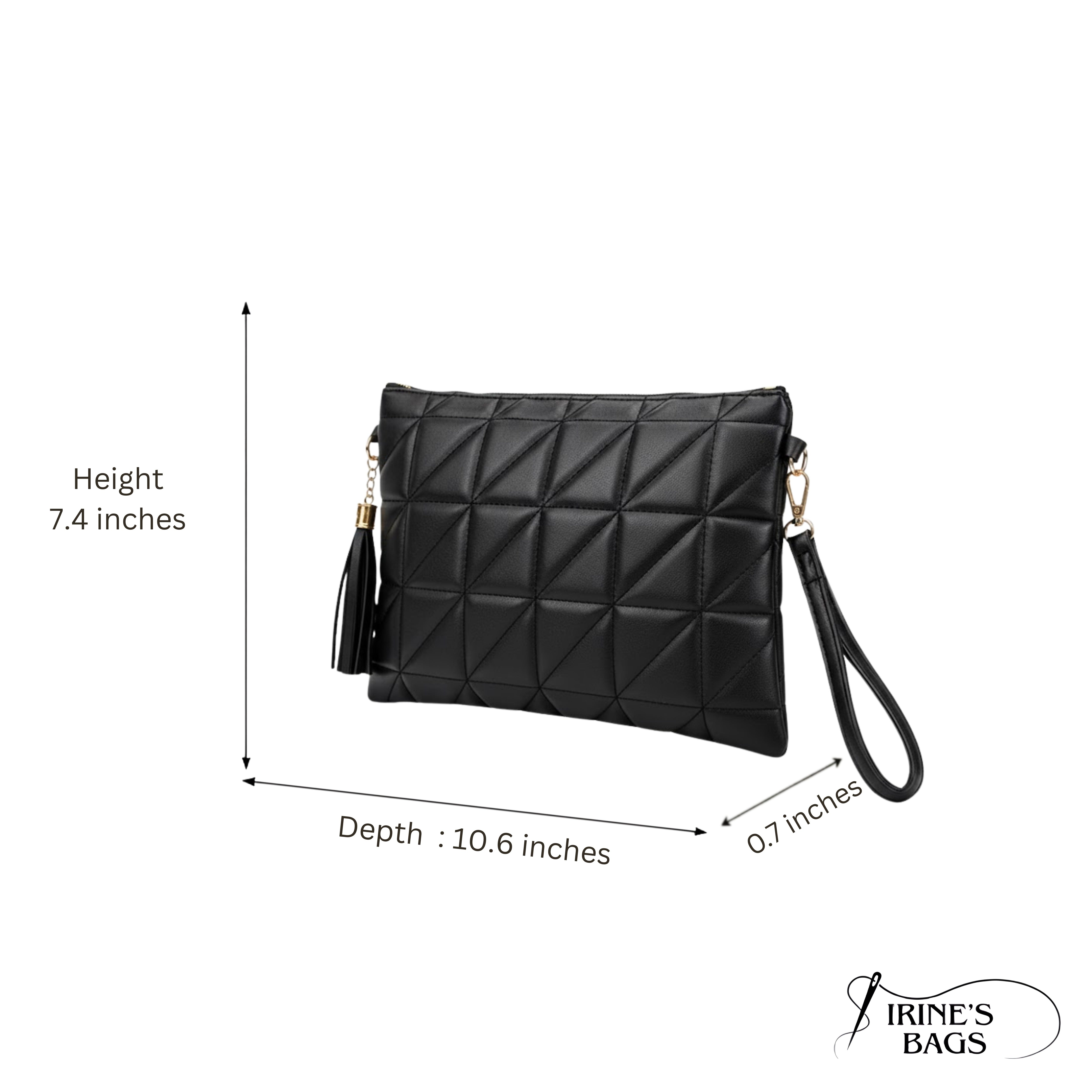 Irene – Retro Chic Embossed Wristlet Bag