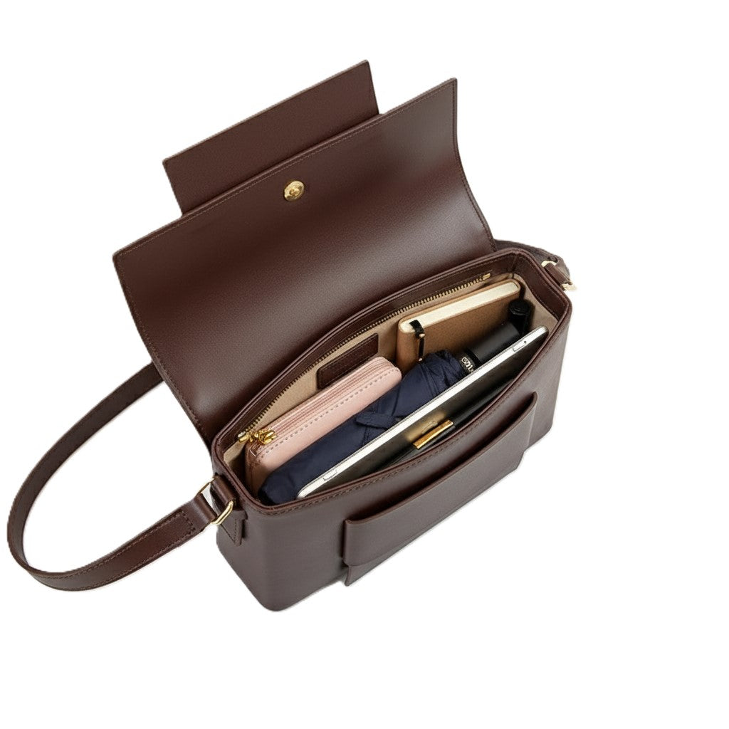 Irene – Timeless Minimalist Woven Leather Crossbody Bag