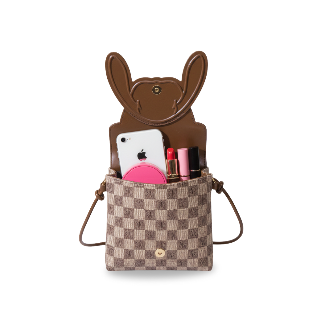 Irene – Mini Leather Rabbit Crossbody Phone Bag