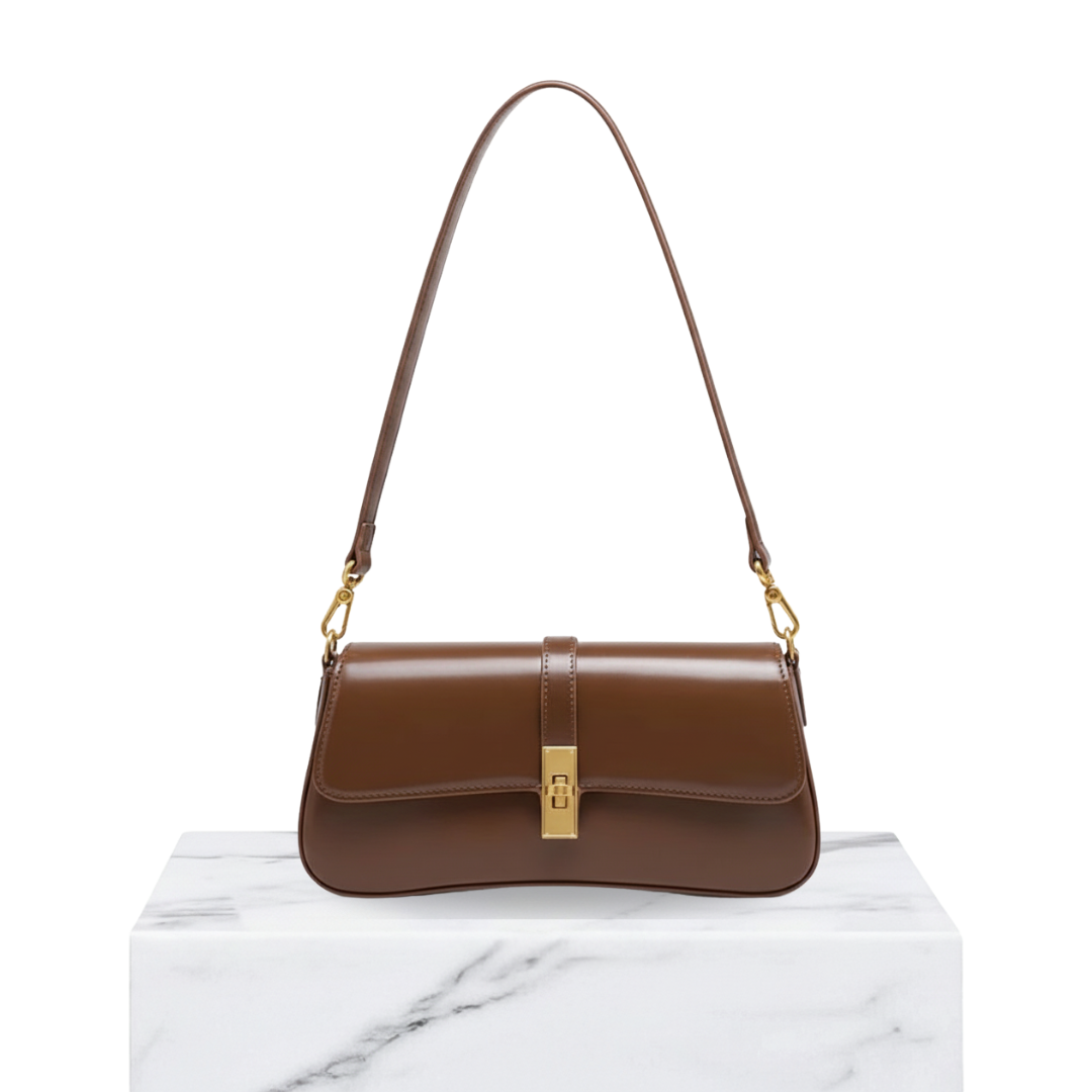 Irene – Premium Leather Vintage-Inspired Baguette Shoulder Bag