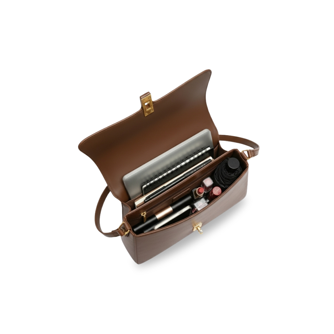 Irene – Premium Leather Vintage-Inspired Baguette Shoulder Bag