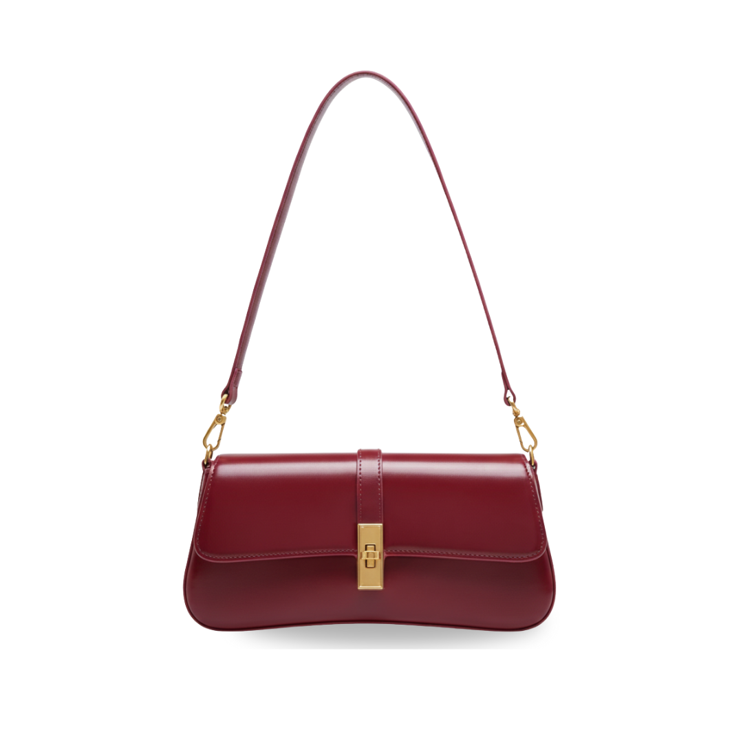 Irene – Premium Leather Vintage-Inspired Baguette Shoulder Bag
