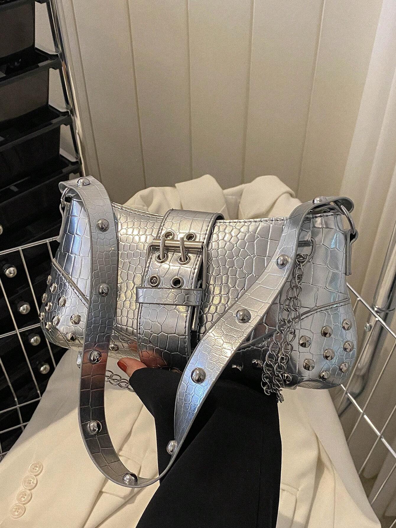 Irene – Vintage Crescent Motorcycle Shoulder Bag