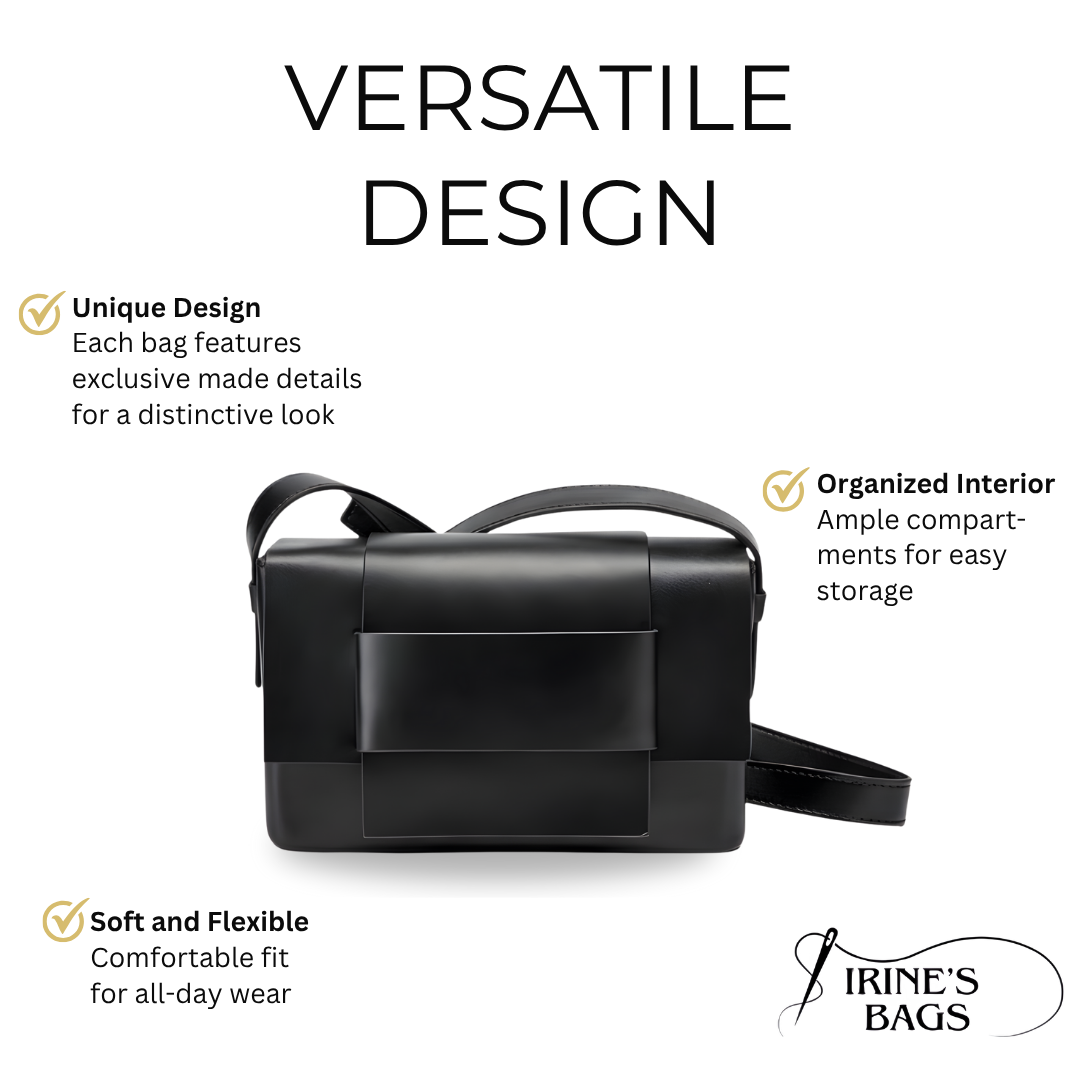 Irene – Premium Woven Leather Timeless Minimalist Crossbody Bag