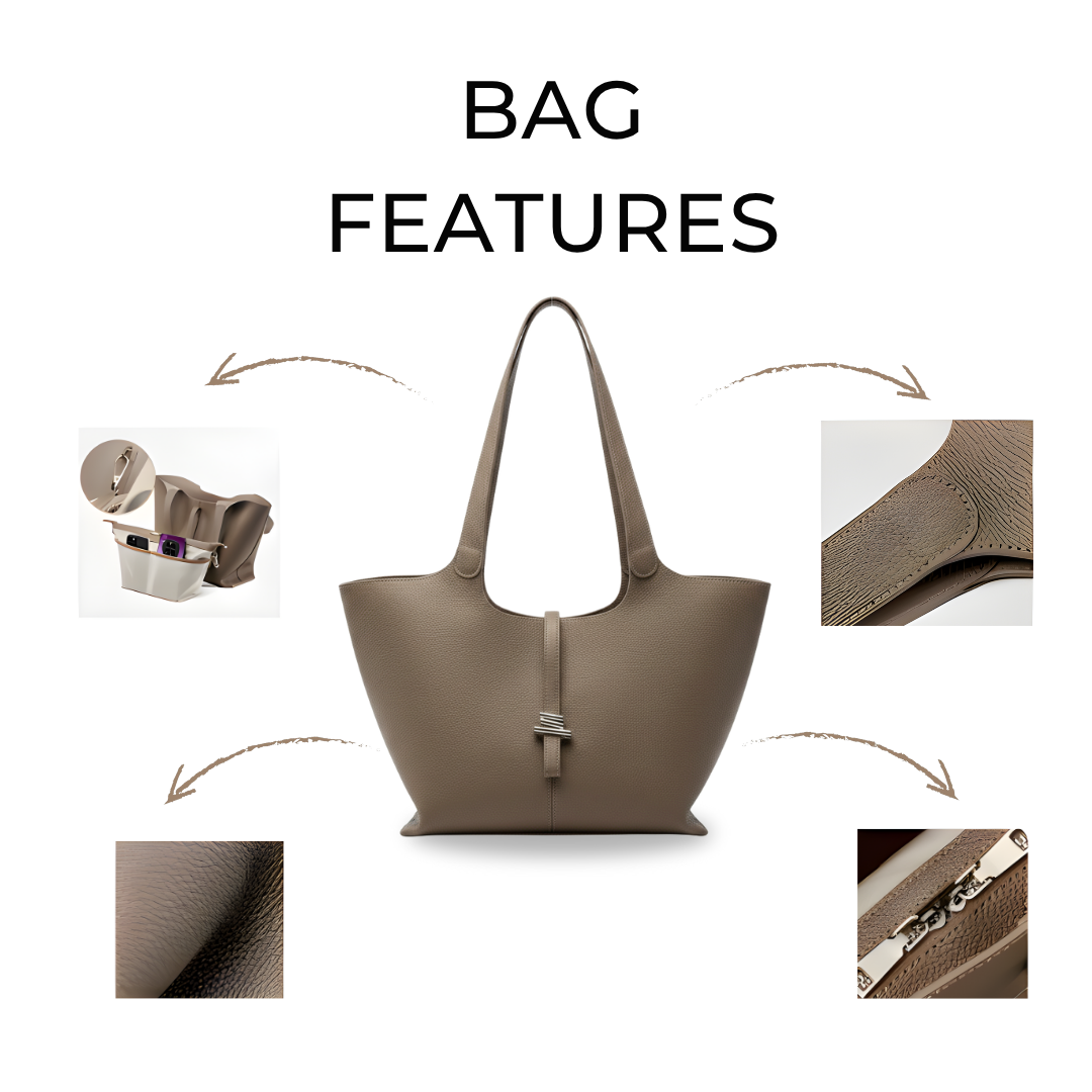 Irene – Elegant & Functional Genuine Leather Office Tote