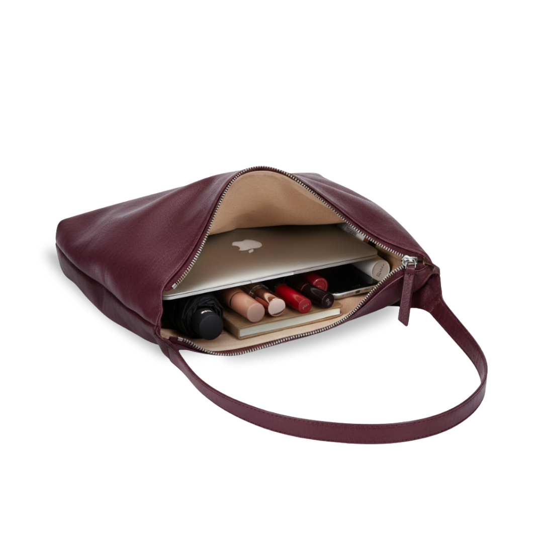 Irene – Solid Color Premium Leather 2-in-1 Commuter Tote Bag