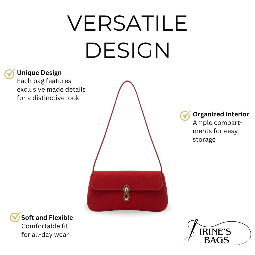 Irene – Retro Flap Accent Faux Leather Shoulder Bag