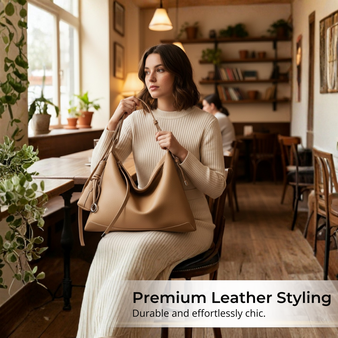 Irene – Genuine Leather Dumpling Tote Bag