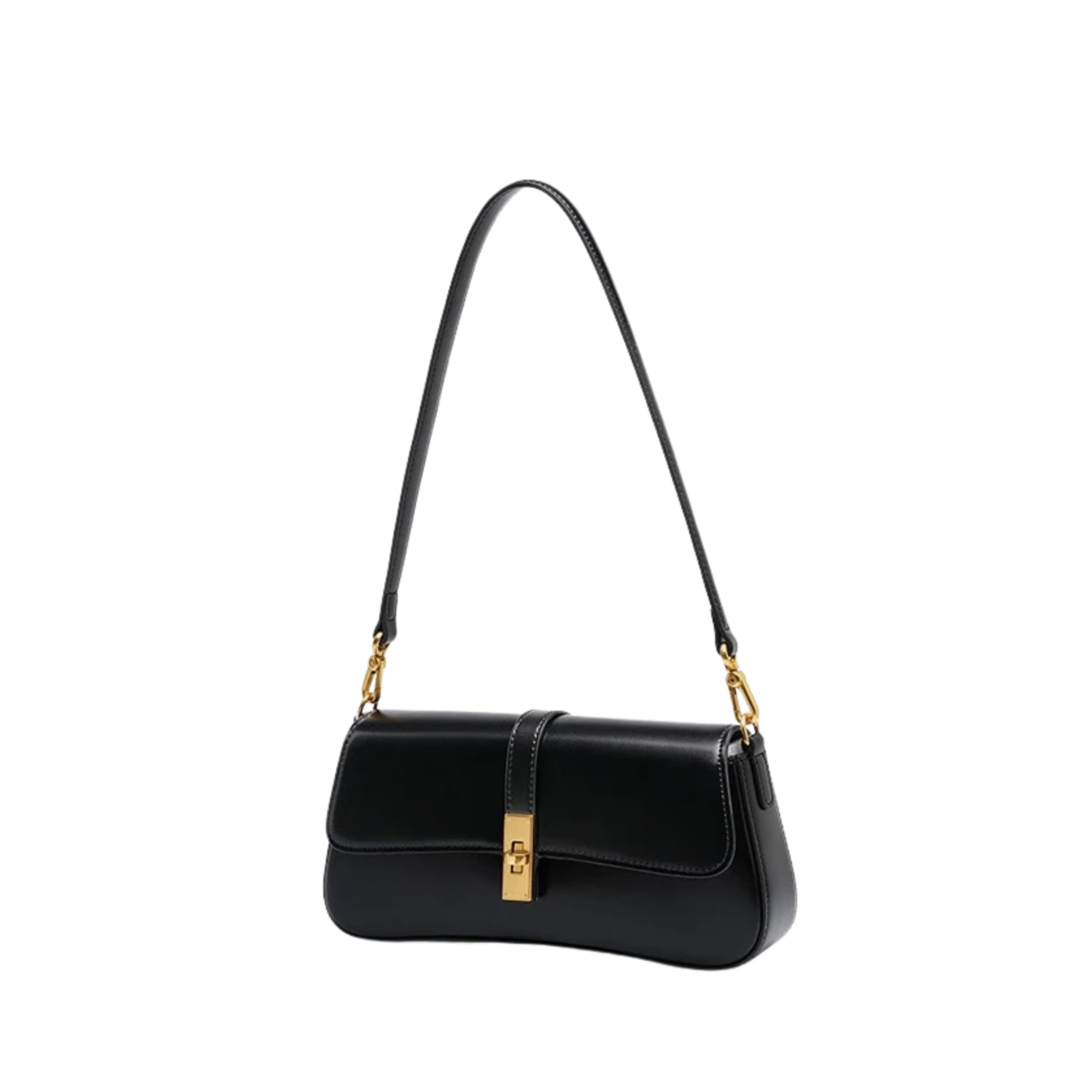 Irene – Vintage-Inspired Genuine Leather Baguette Shoulder Bag
