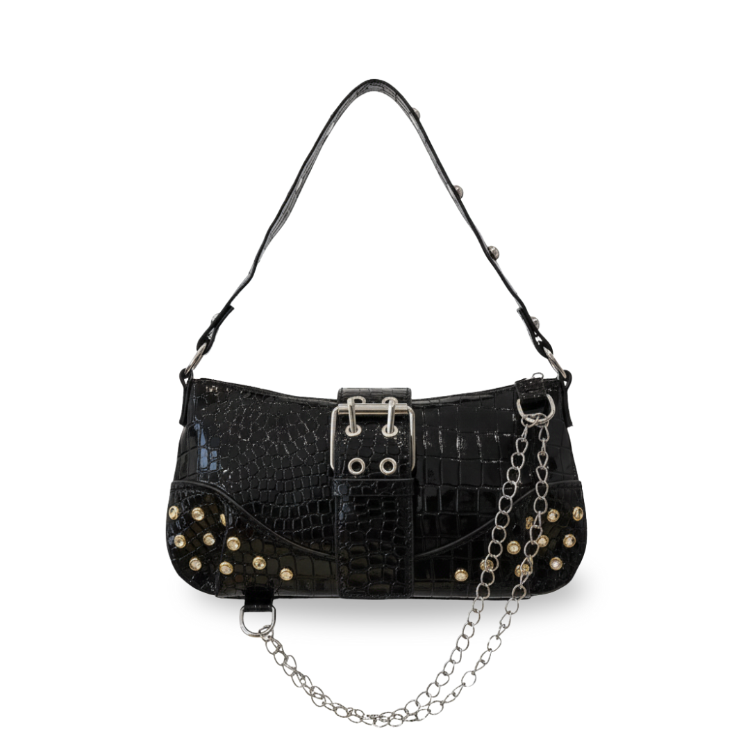 Irene – Leather Chain Strap Shoulder Bag