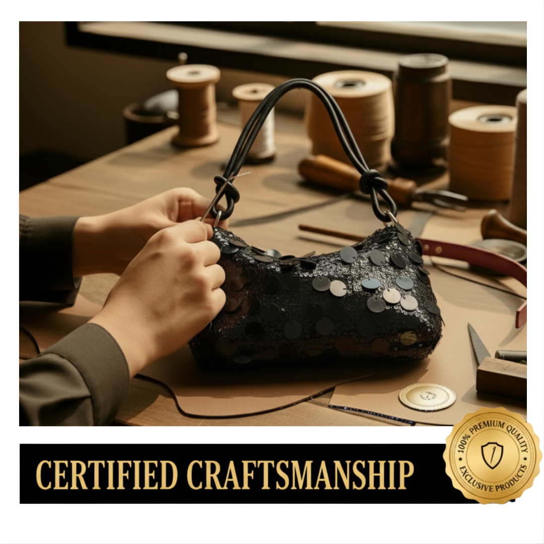 Irene – Mini Leather Shoulder Bag with Gold-Tone Design