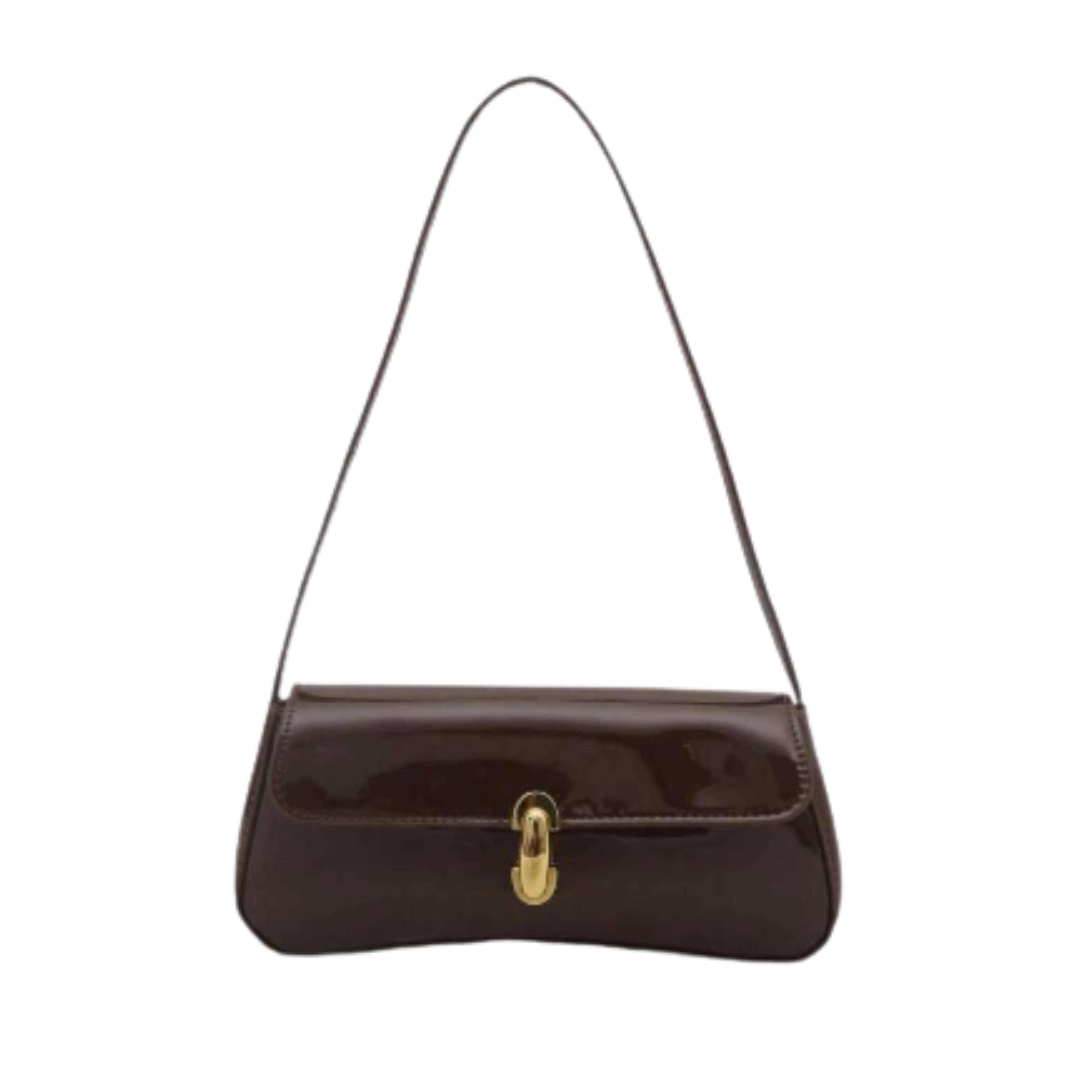 Irene – Retro Flap Accent Faux Leather Shoulder Bag