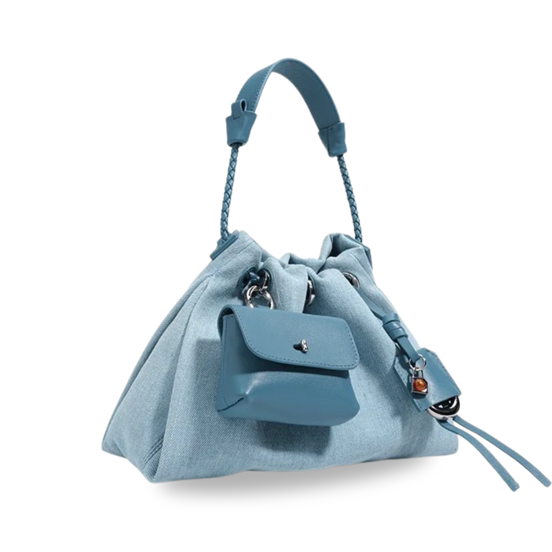 Irene – Hobo Bag in Premium Leather and Denim