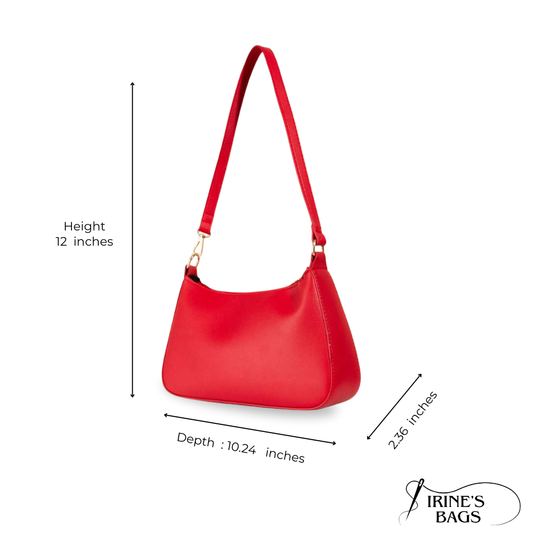 Irene – Lightweight Minimalist Leather Shoulder Bag for Women & Teens