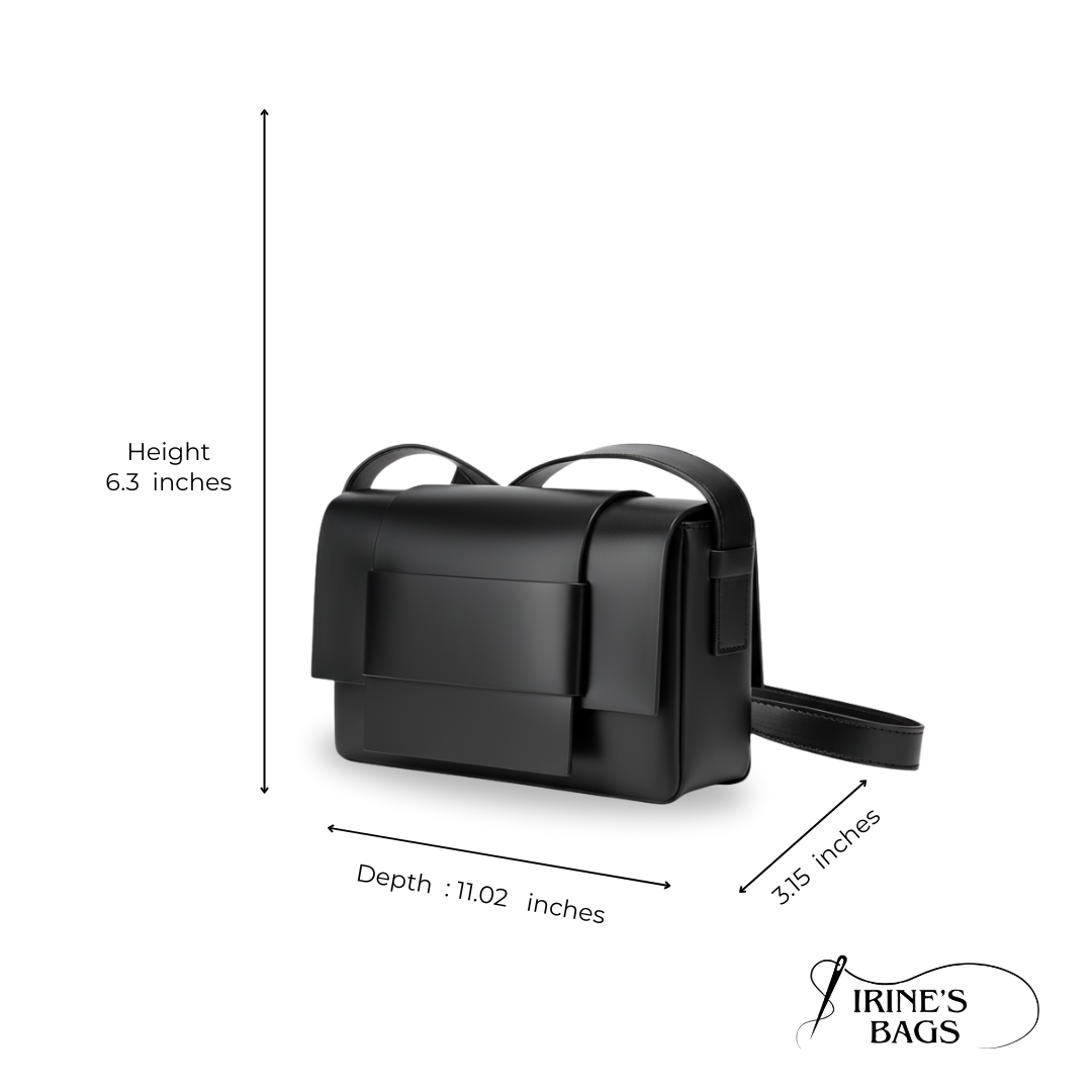 Irene – Premium Woven Leather Timeless Minimalist Crossbody Bag