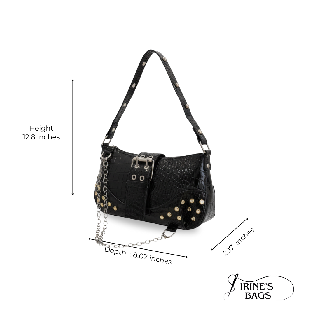 Irene – Leather Chain Strap Shoulder Bag