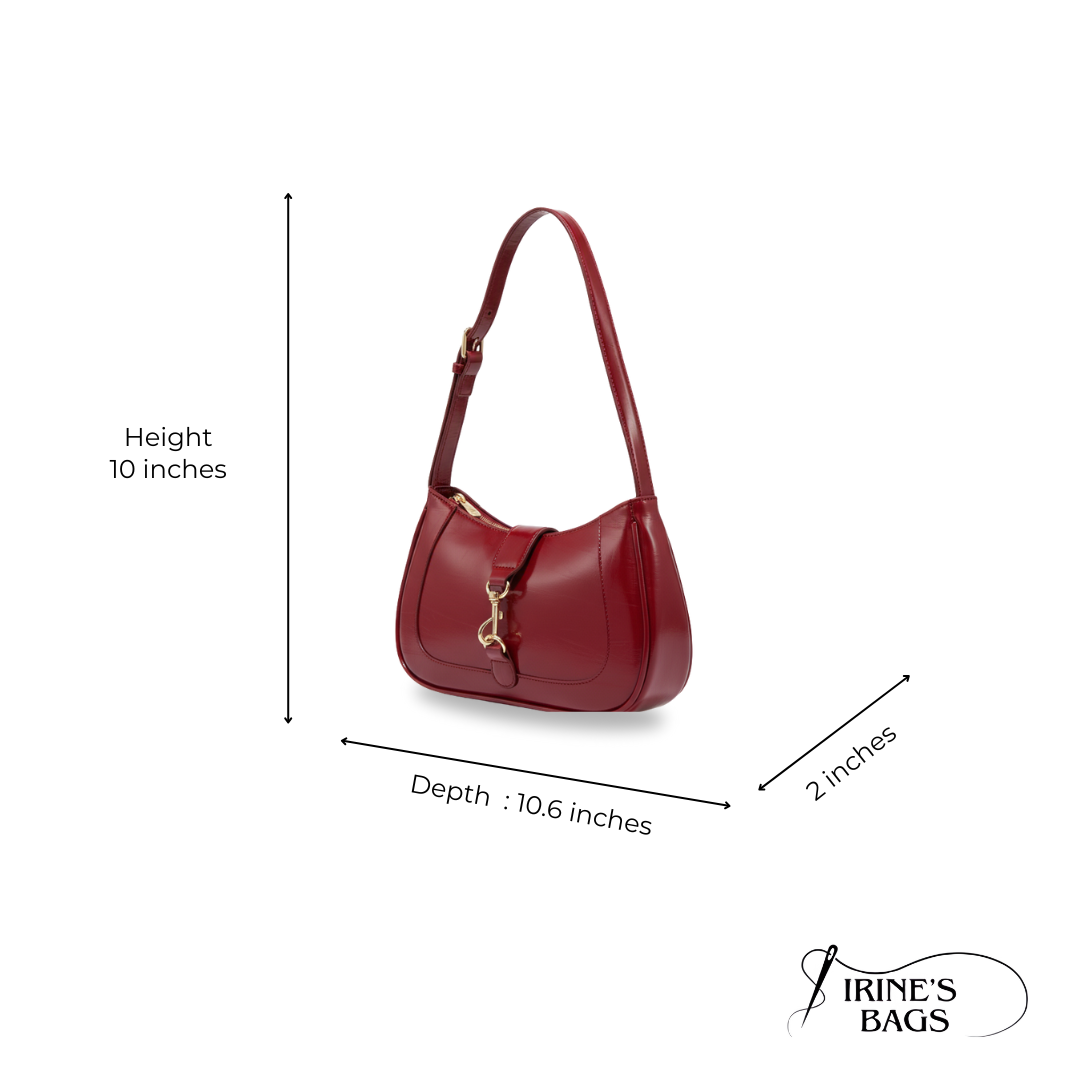 Irene – Premium Leather Minimalist Crescent-Shaped Shoulder Bag