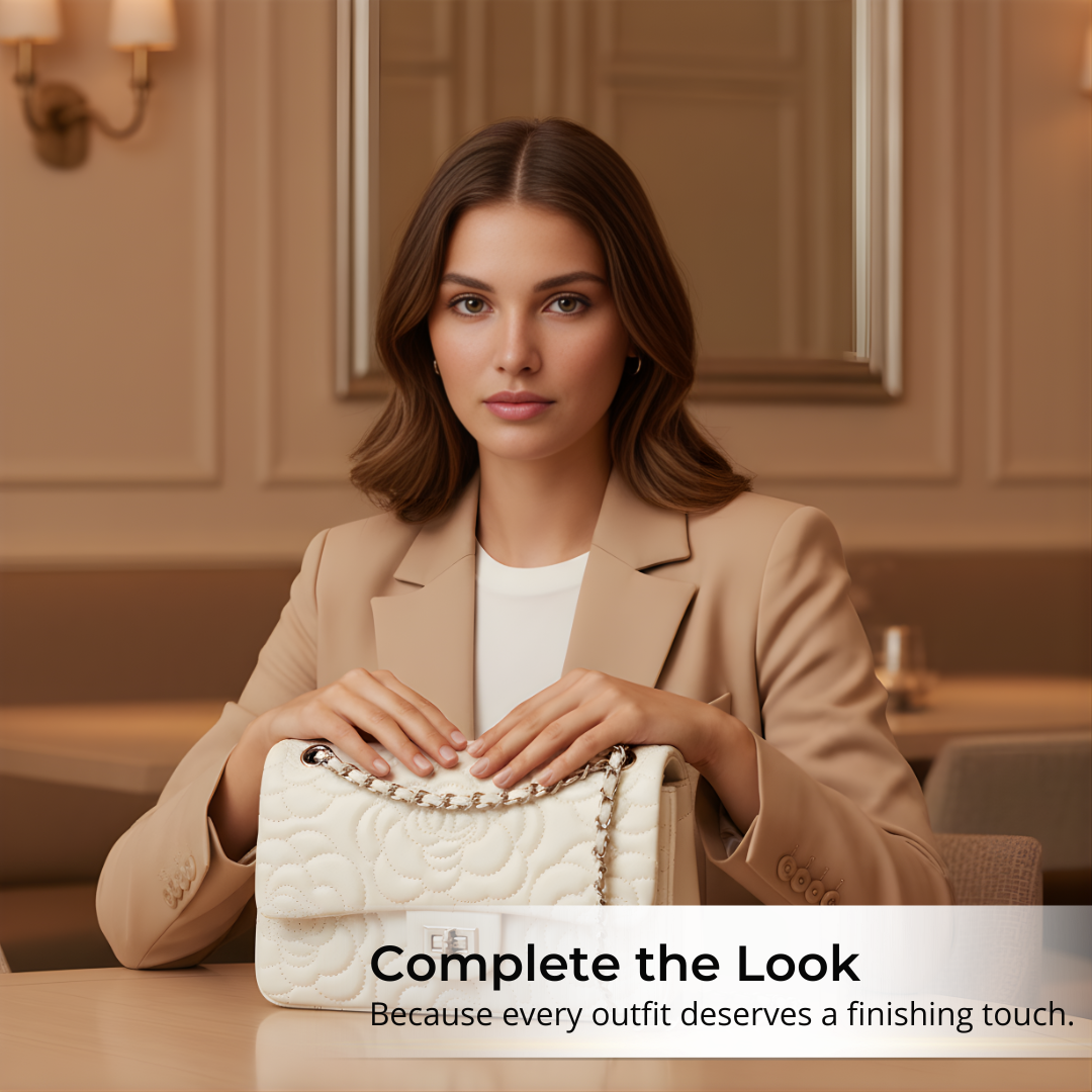 Irene – Soft Sheepskin Quilted Leather Chain Crossbody Bag