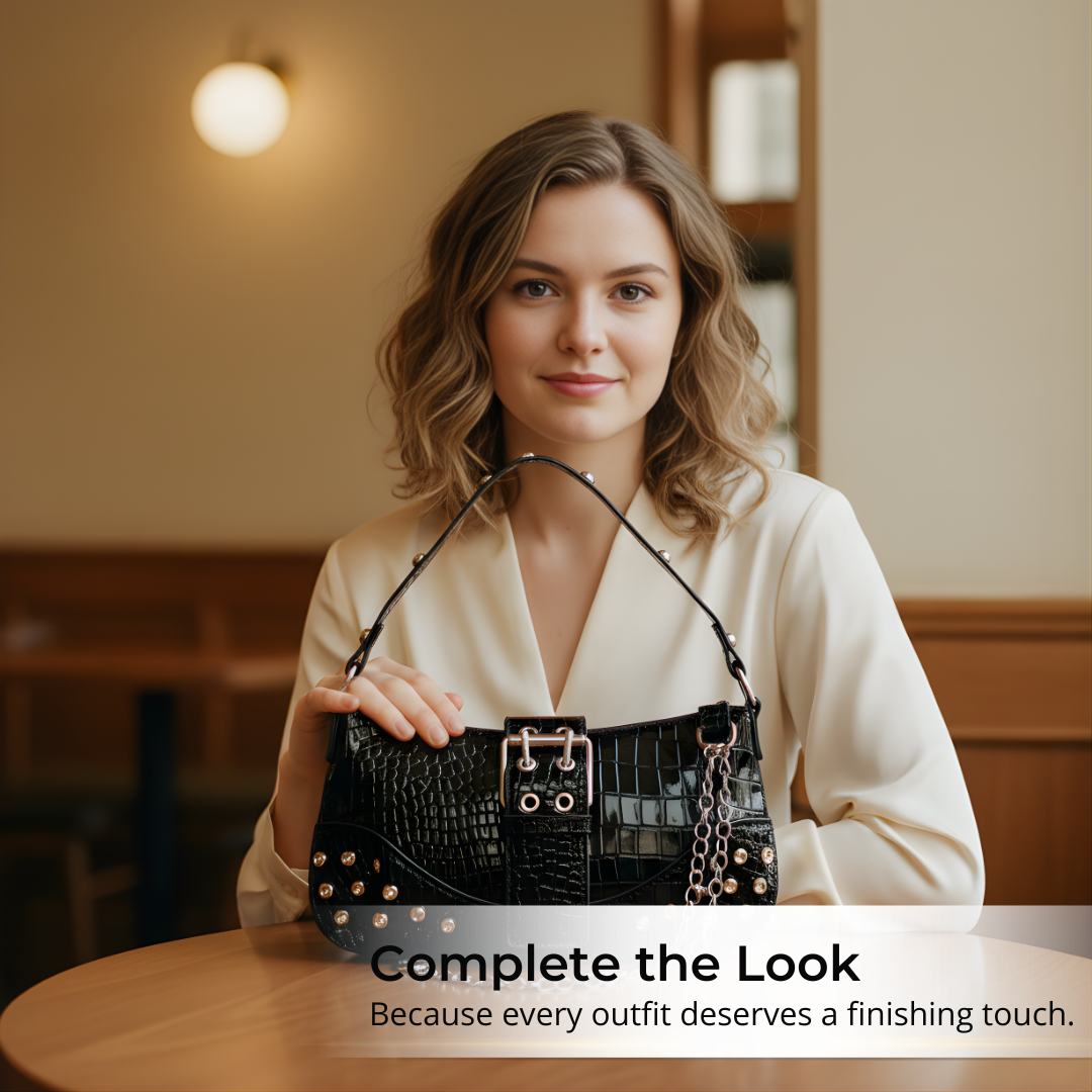 Irene – Leather Chain Strap Shoulder Bag