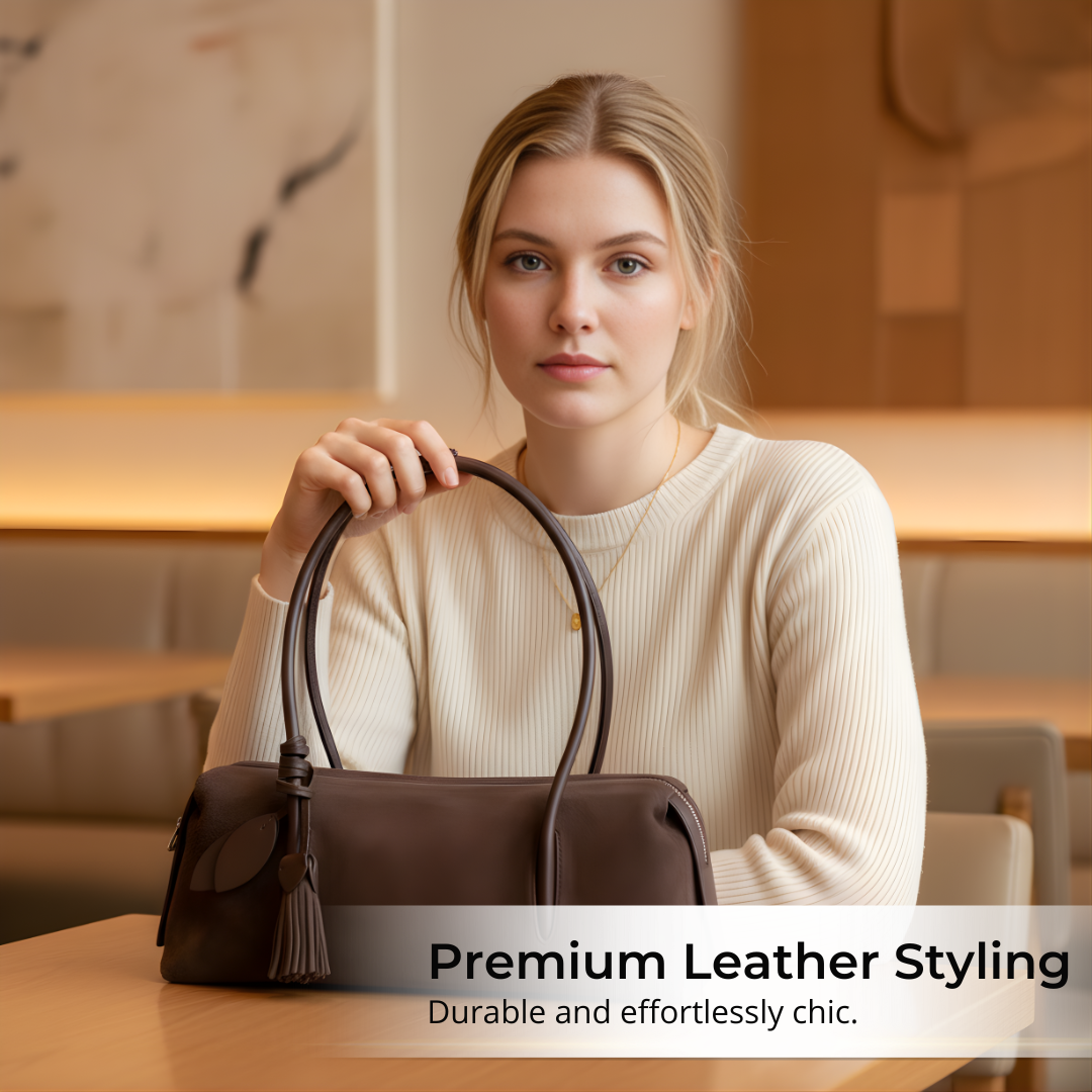 Irene – Matte Leather Tassel Pillow Shoulder Bag