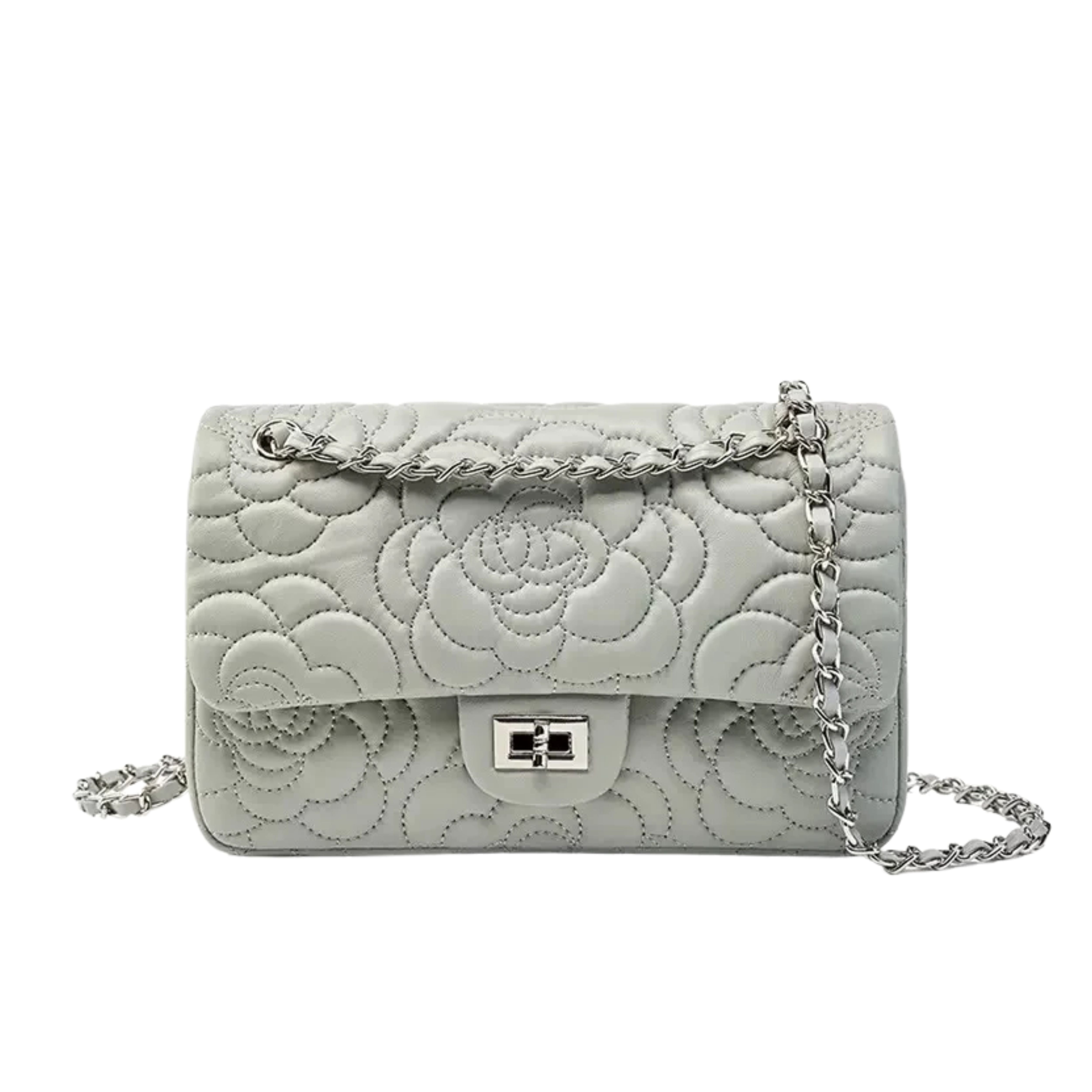 Irene – Soft Sheepskin Quilted Chain Crossbody Bag