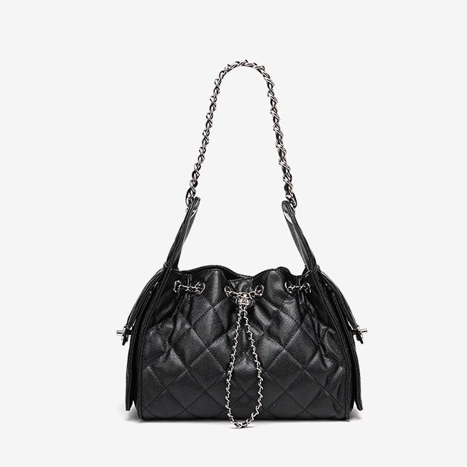 Irene – Genuine Leather Caviar Pattern Shoulder & Crossbody Bag