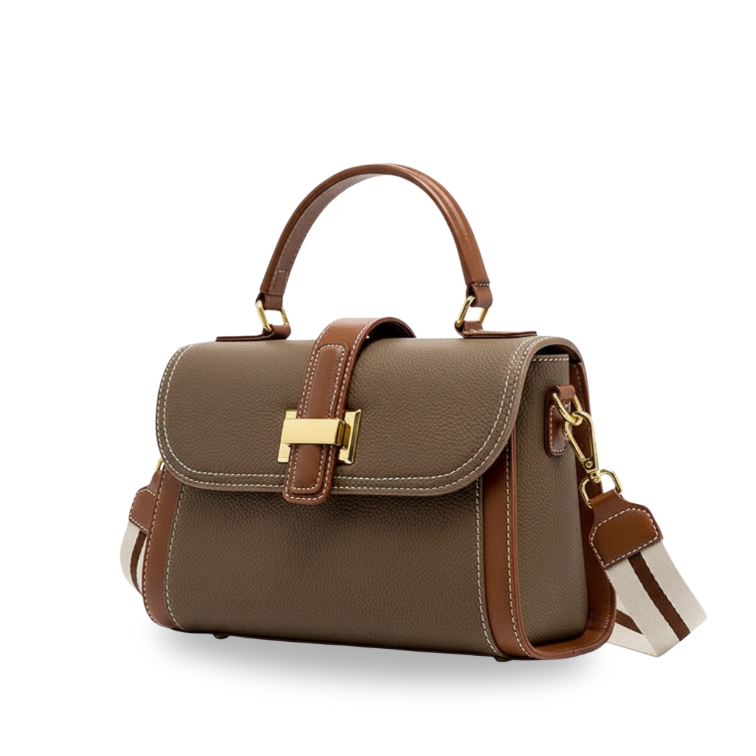 Irene – Structured Minimalist Leather Top Handle Bag