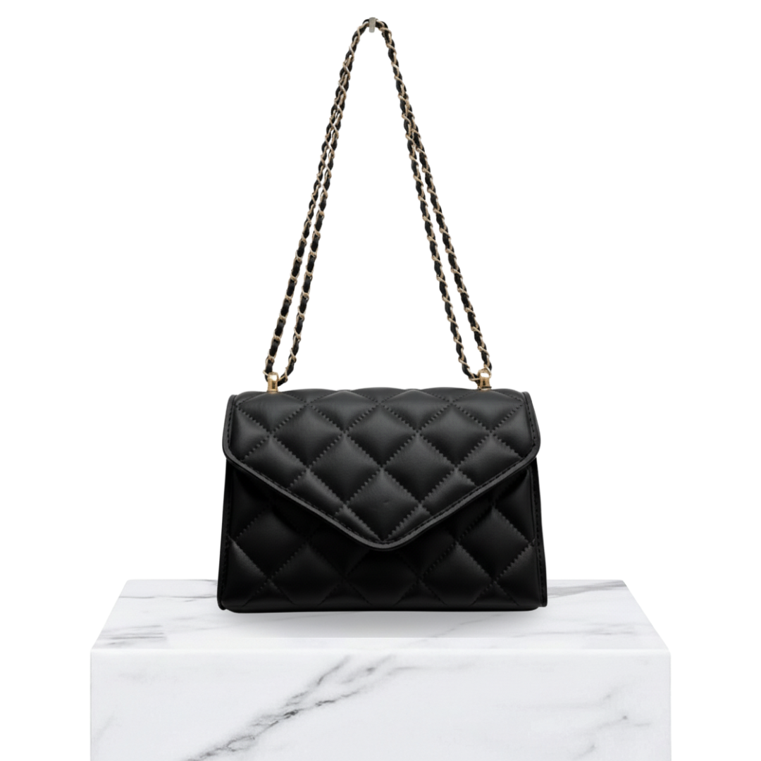 Irene – Mini Chain Flap Bag with Classic Leather Design
