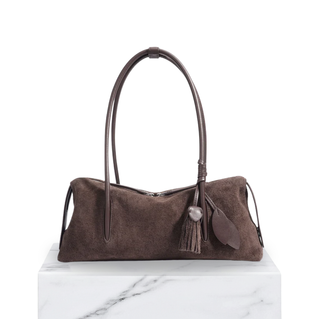 Irene – Matte Leather Tassel Pillow Shoulder Bag