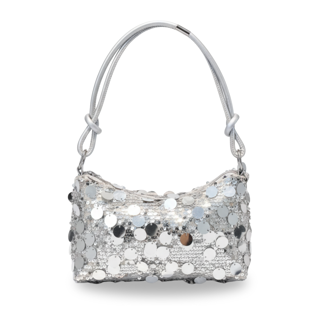 Irene – Mini Leather Shoulder Bag with Gold-Tone Design