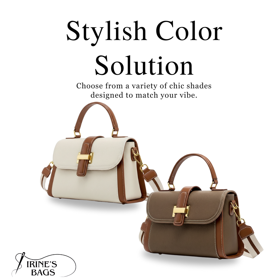 Irene – Structured Minimalist Leather Top Handle Bag