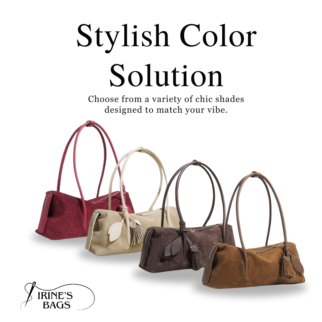 Irene – Matte Leather Tassel Pillow Shoulder Bag