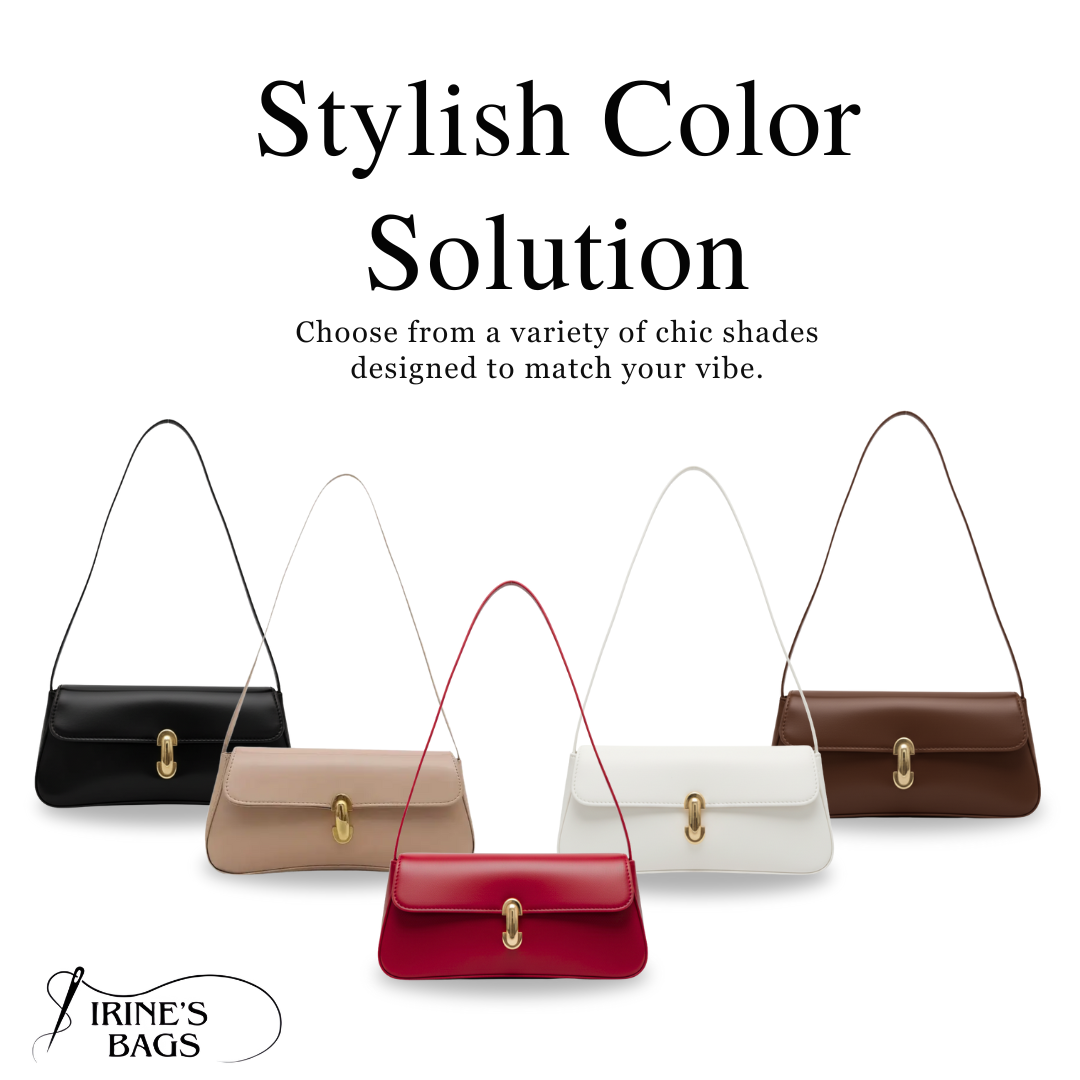 Irene – Retro Flap Accent Faux Leather Shoulder Bag