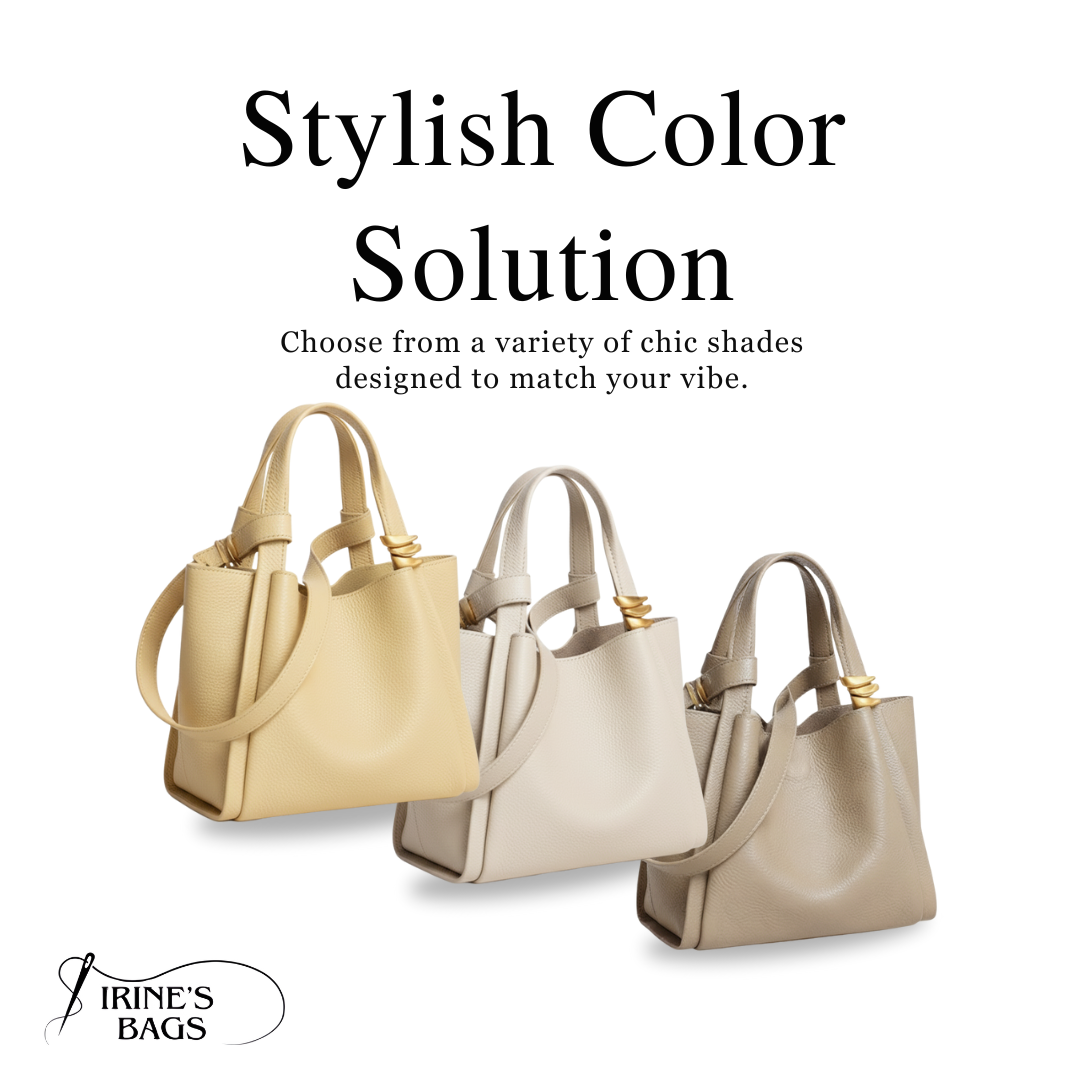Irene – Premium Leather Crossbody Bucket Bag