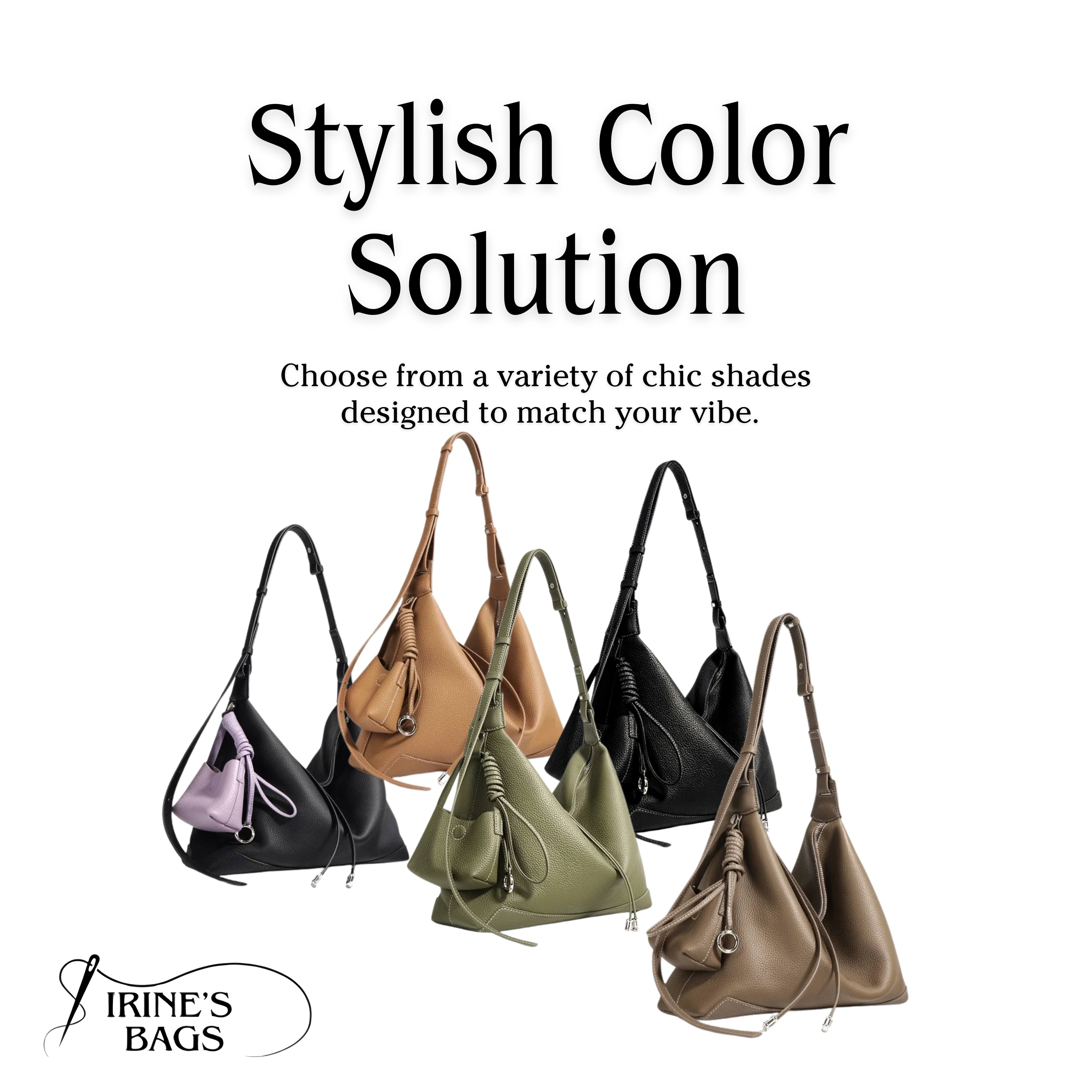Irene – Functional & Stylish Cowhide Shoulder Bag