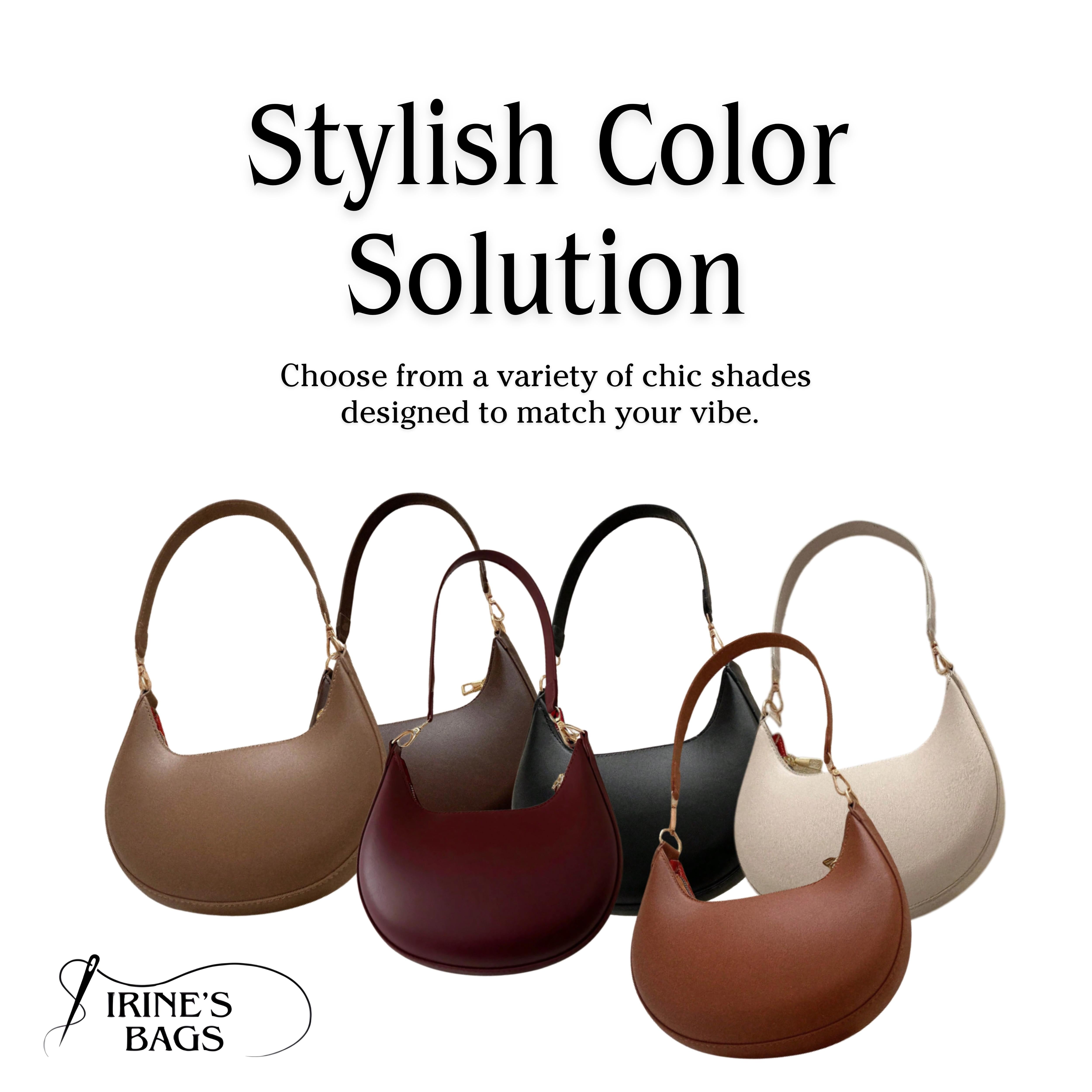 Irene – Minimalist & Chic Crescent PU Leather Shoulder Bag