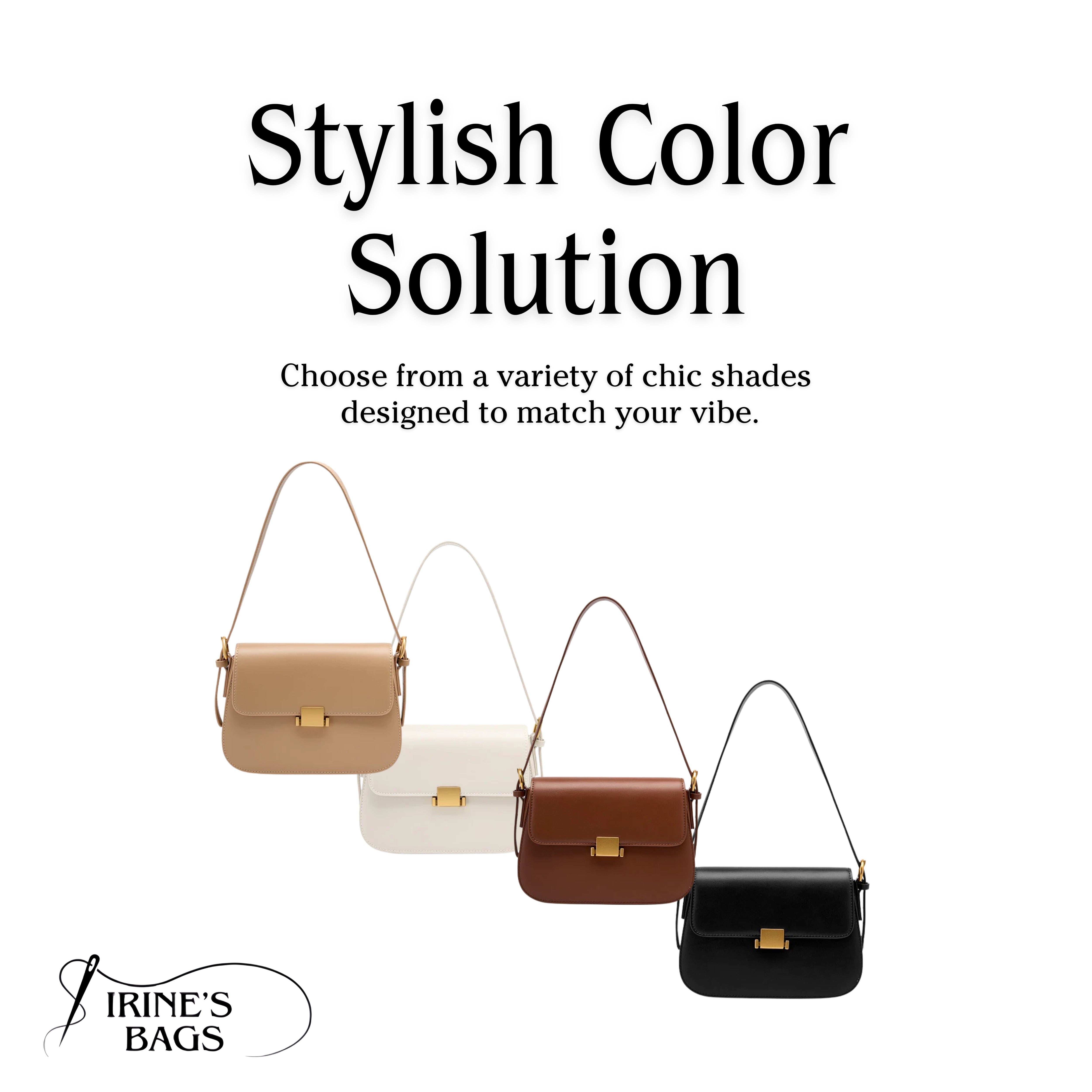Irene – Elegant Minimalist Genuine Leather Shoulder Bag