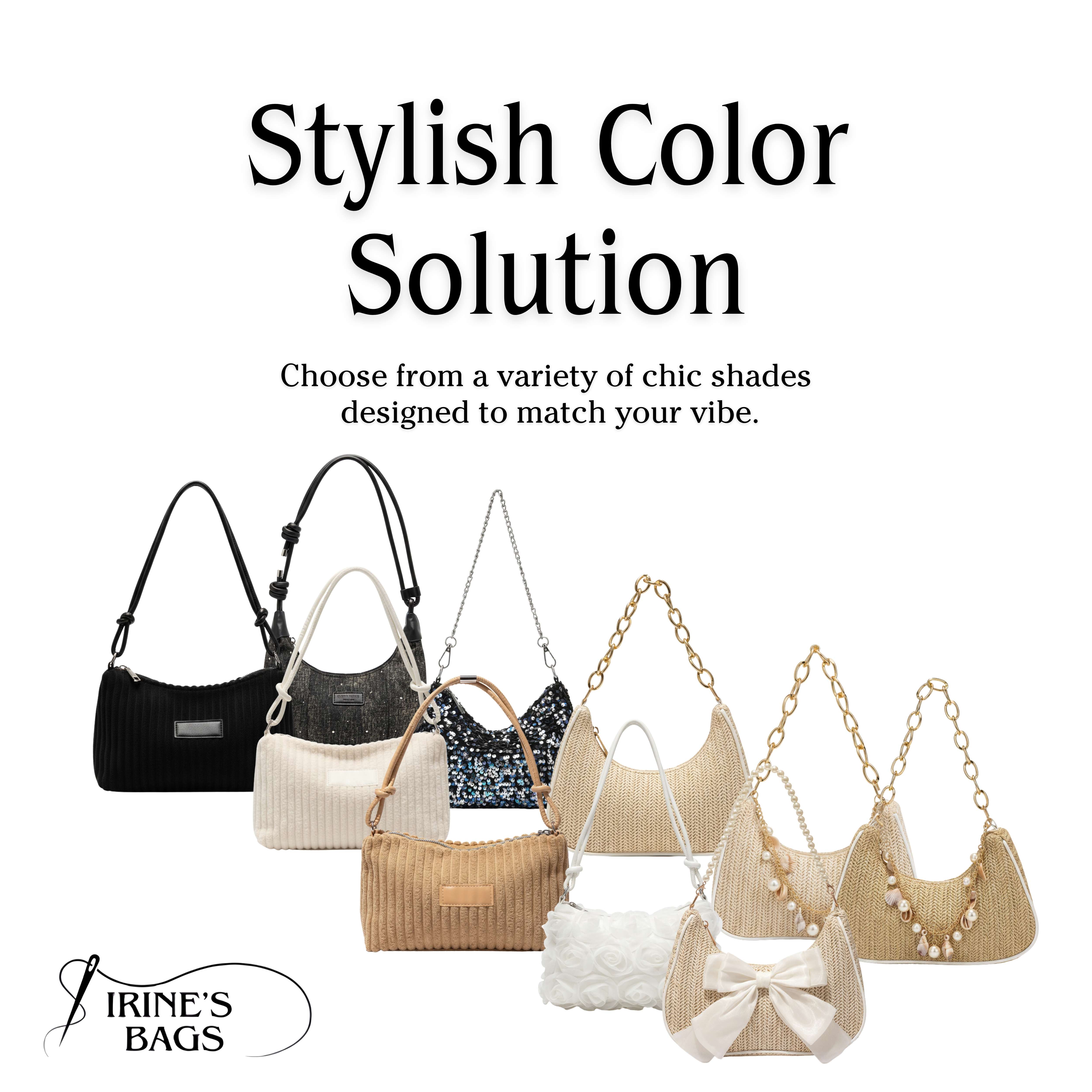 Irene – Versatile Crescent Straw Shoulder Bag