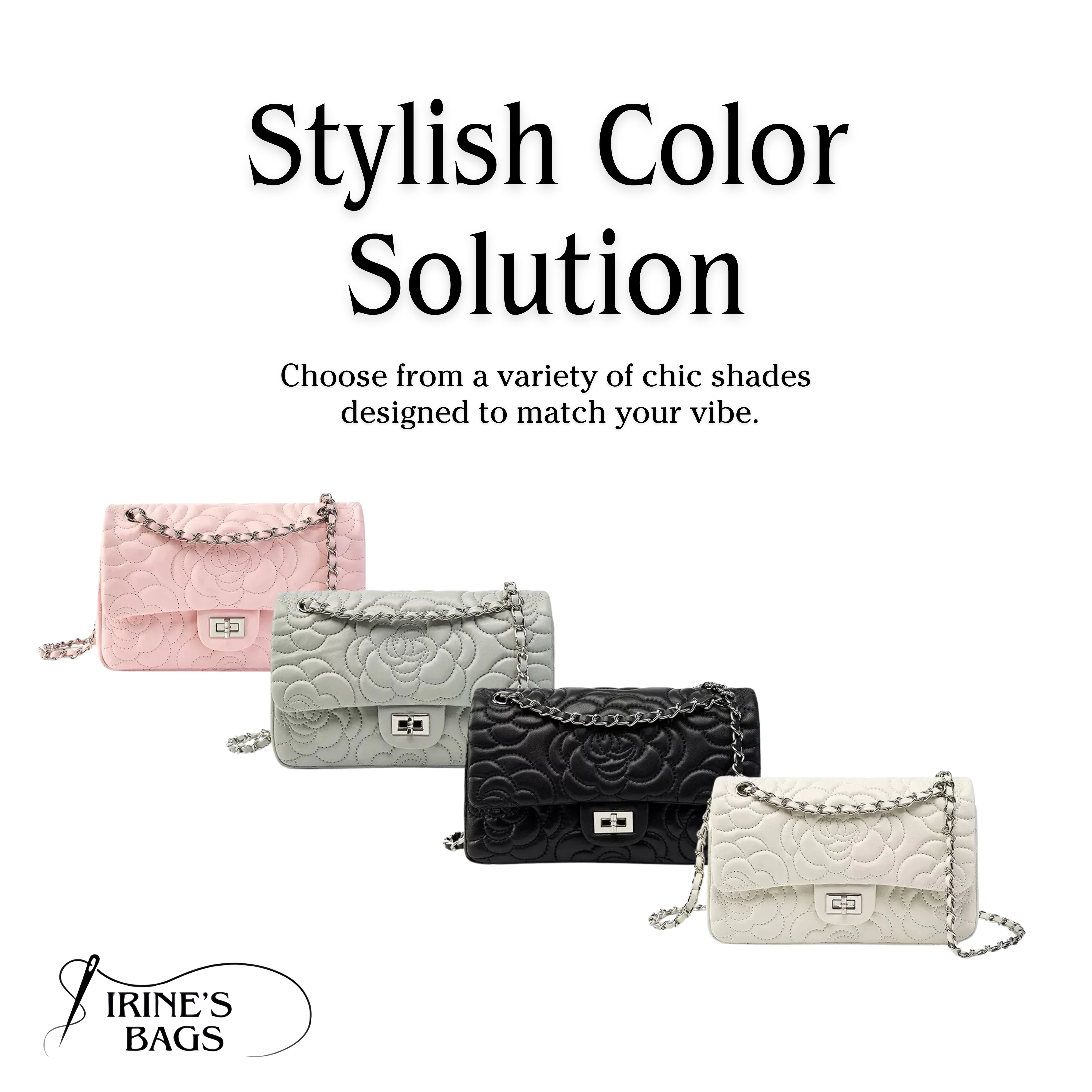 Irene – Soft Sheepskin Quilted Chain Crossbody Bag