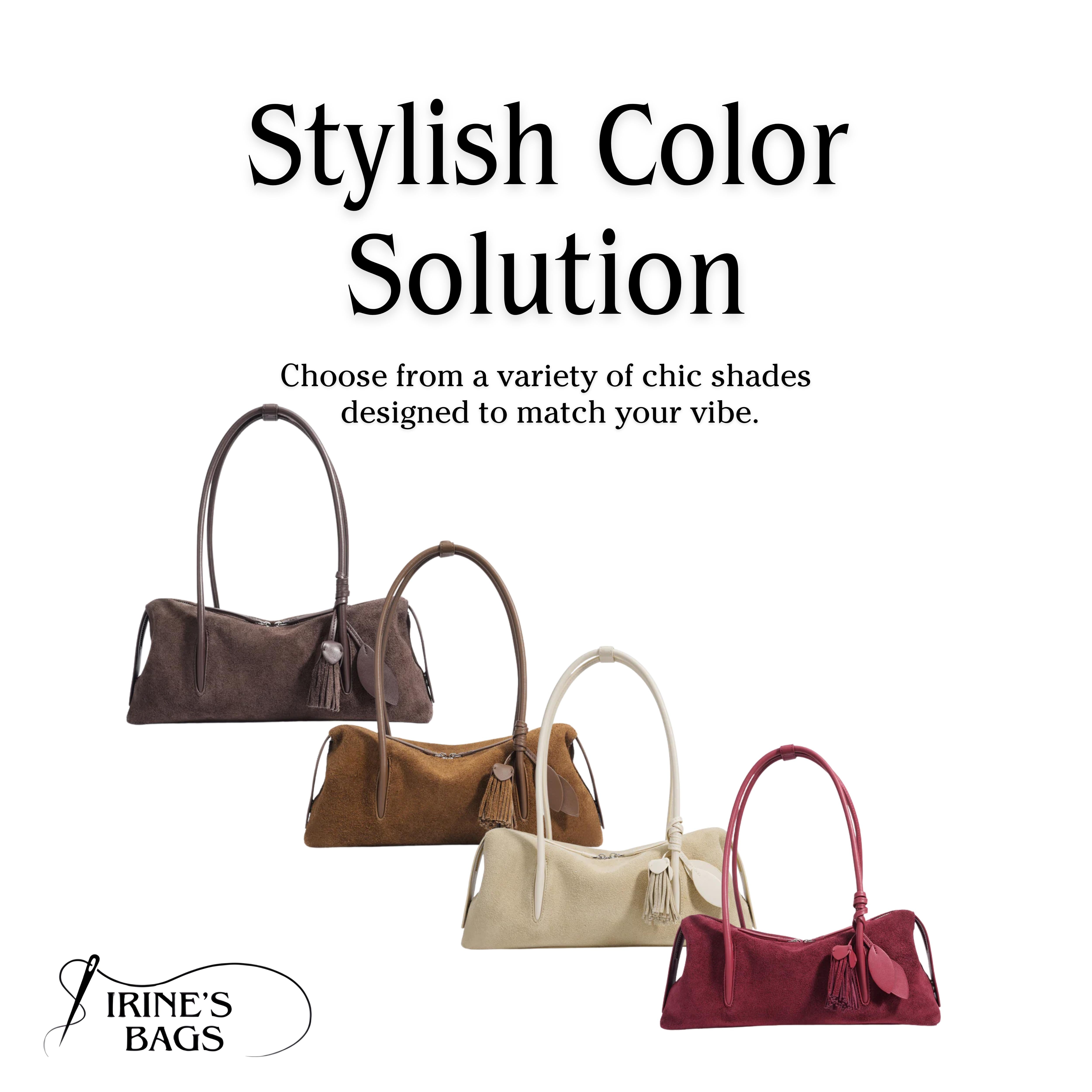 Irene – Modern Matte Leather Tassel Shoulder Bag