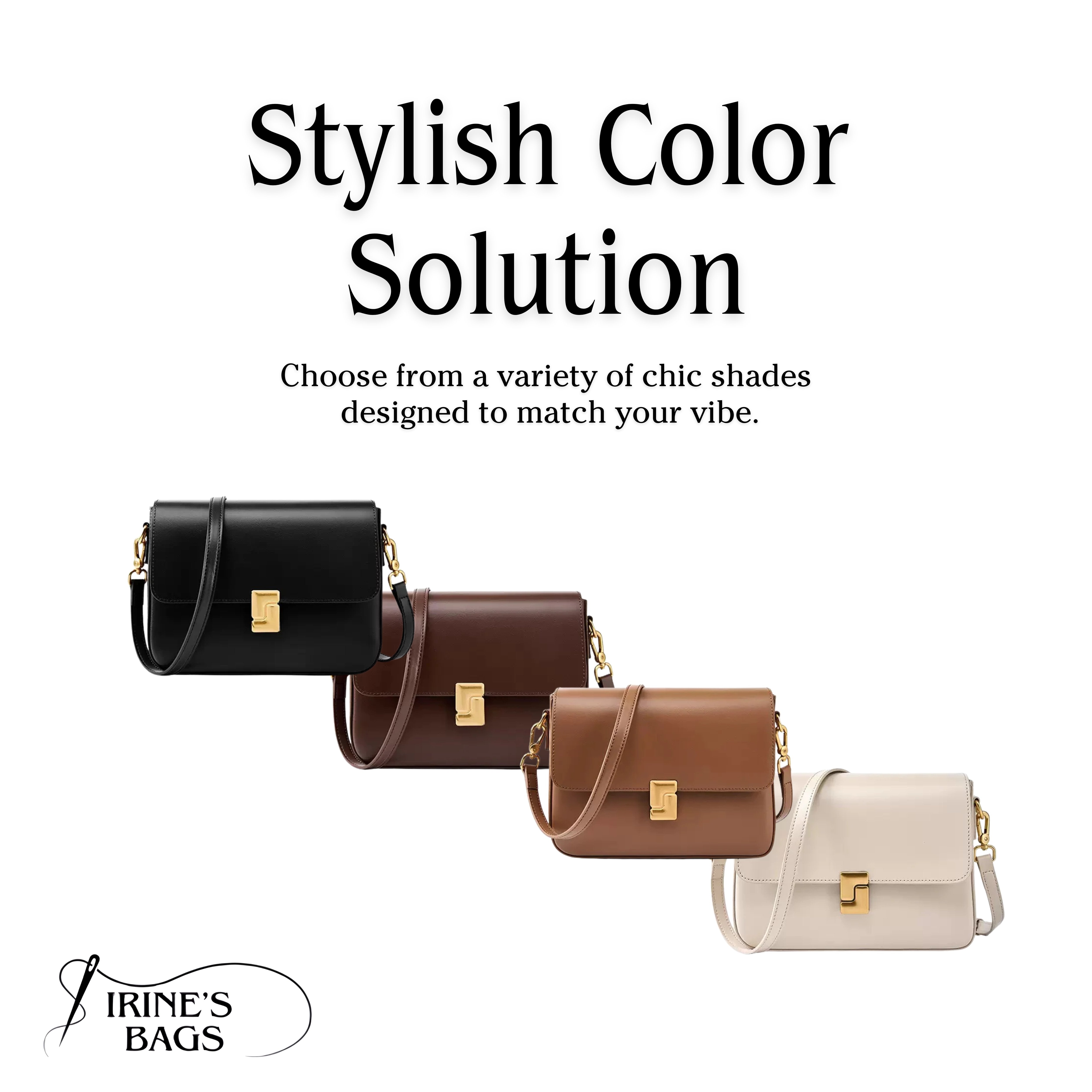 Irene – Stylish & Functional Leather Commuter Crossbody Bag