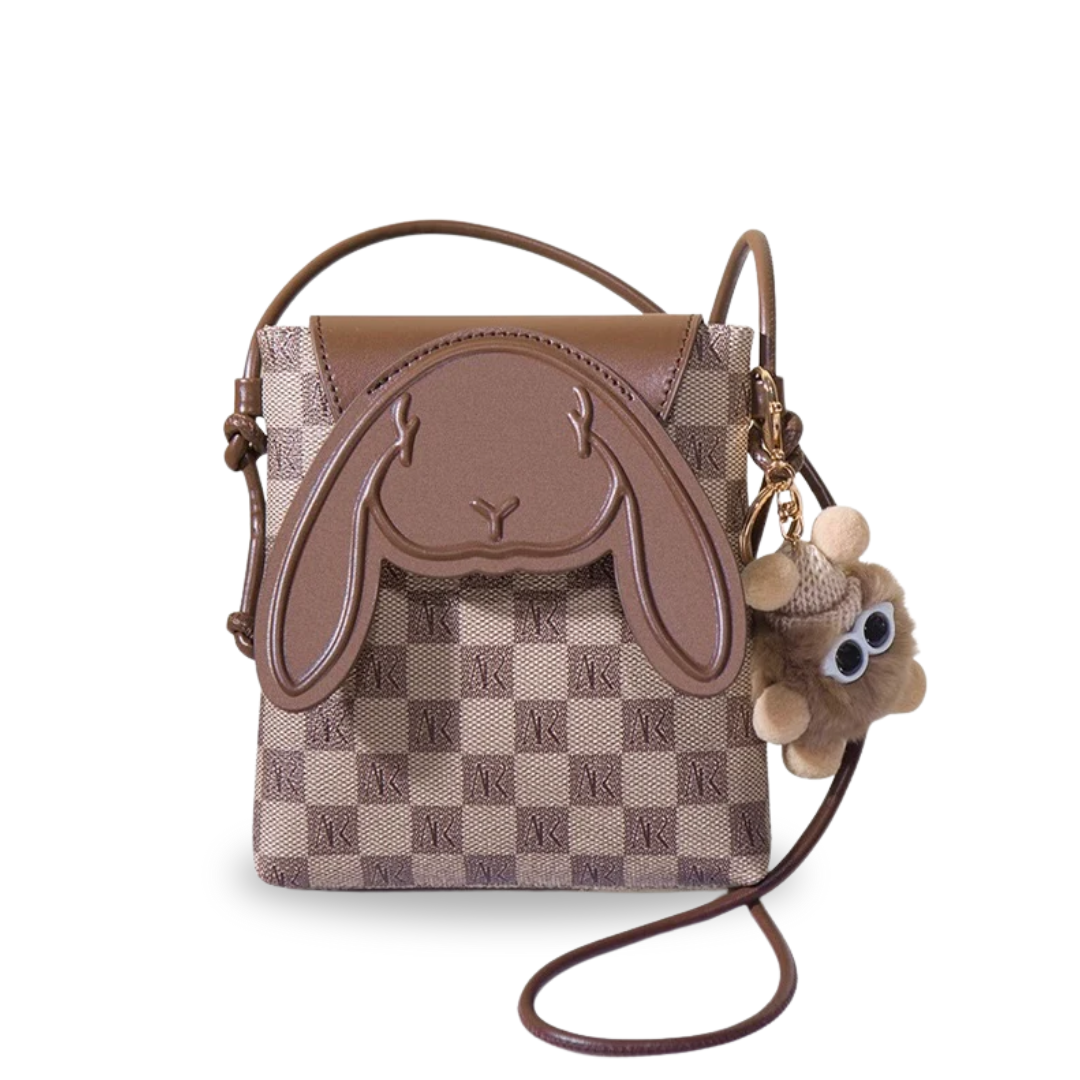 Irene – Mini Leather Rabbit Crossbody Phone Bag