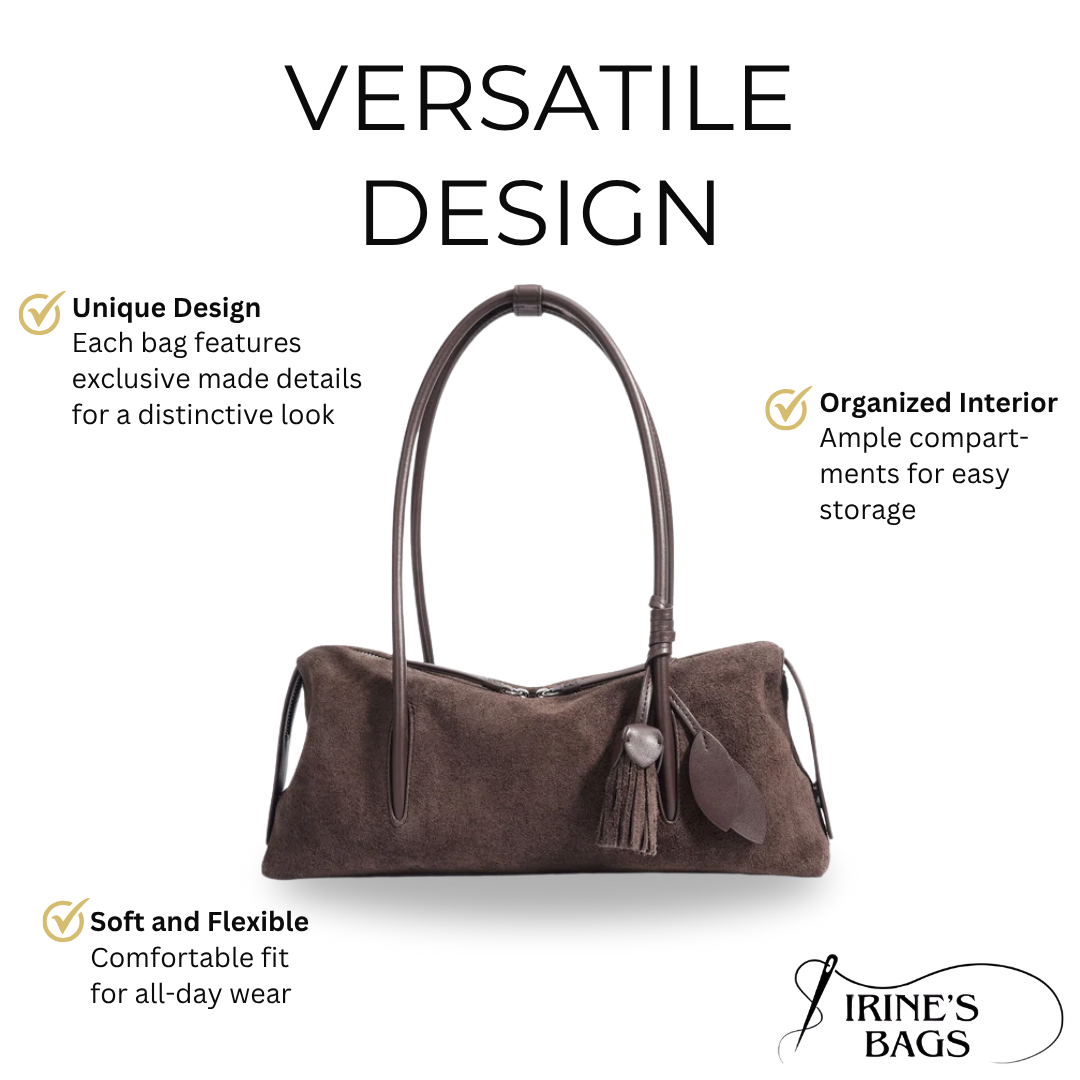 Irene – Matte Leather Tassel Pillow Shoulder Bag