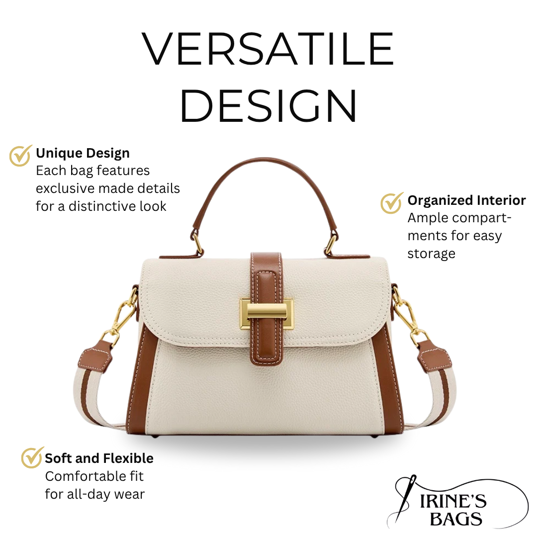 Irene – Structured Minimalist Leather Top Handle Bag